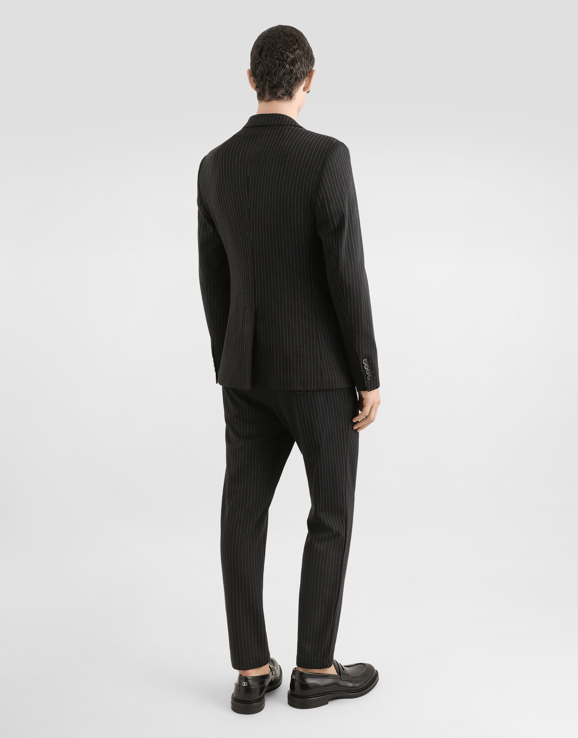 Pinstripe jersey jogging pants with DG patch