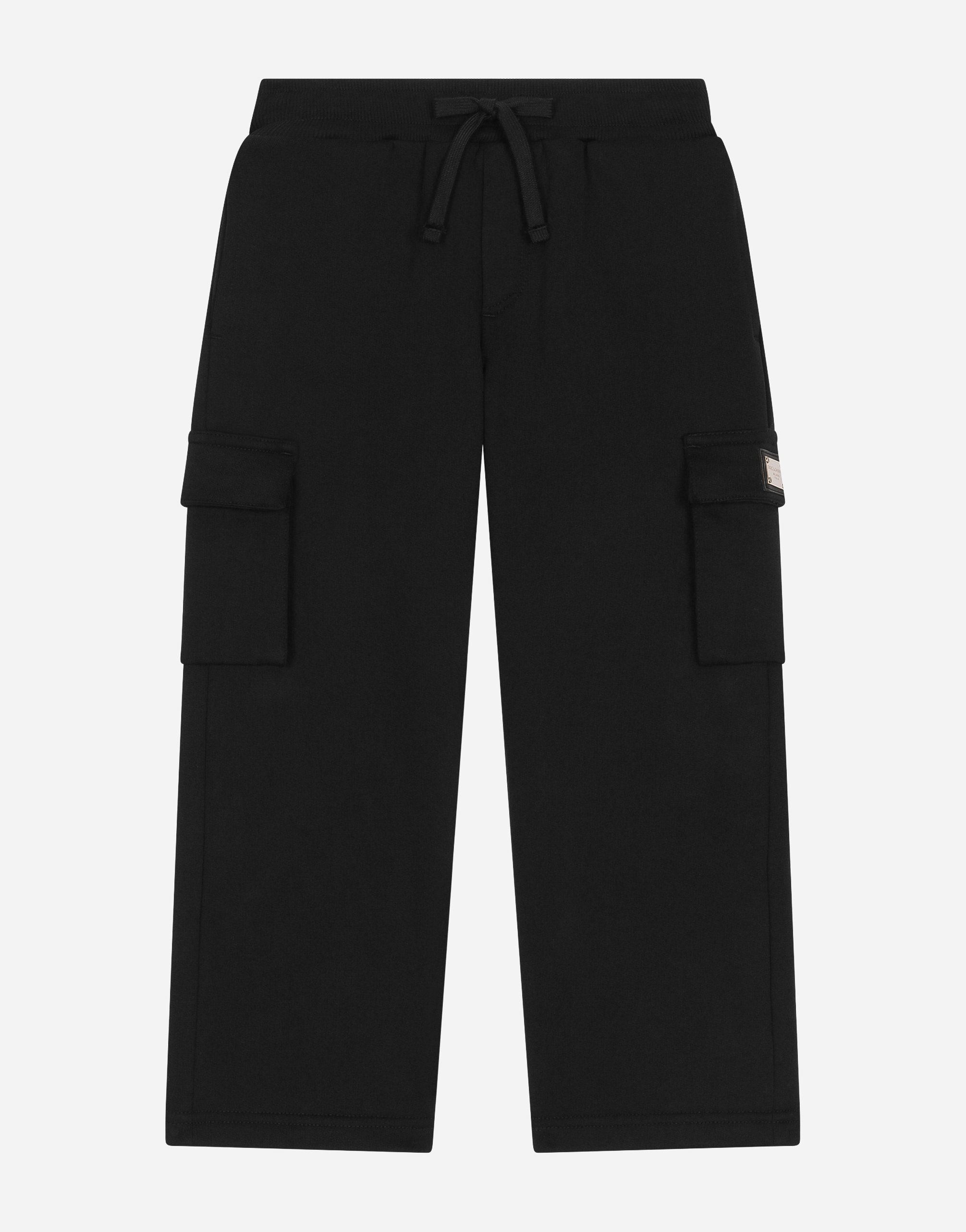 Dolce & Gabbana Jersey Jogging Trousers In Black