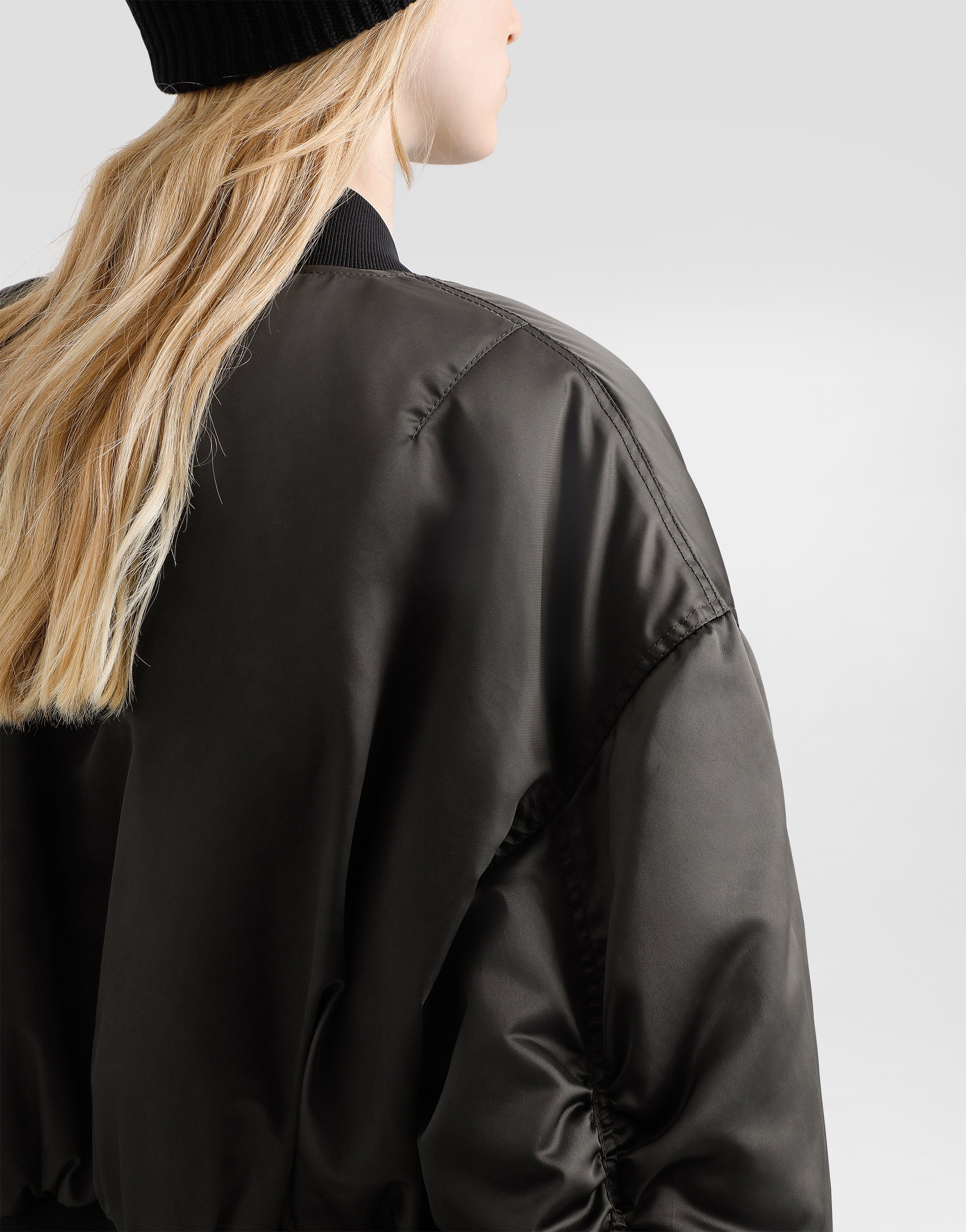 Oversized nylon canvas jacket
