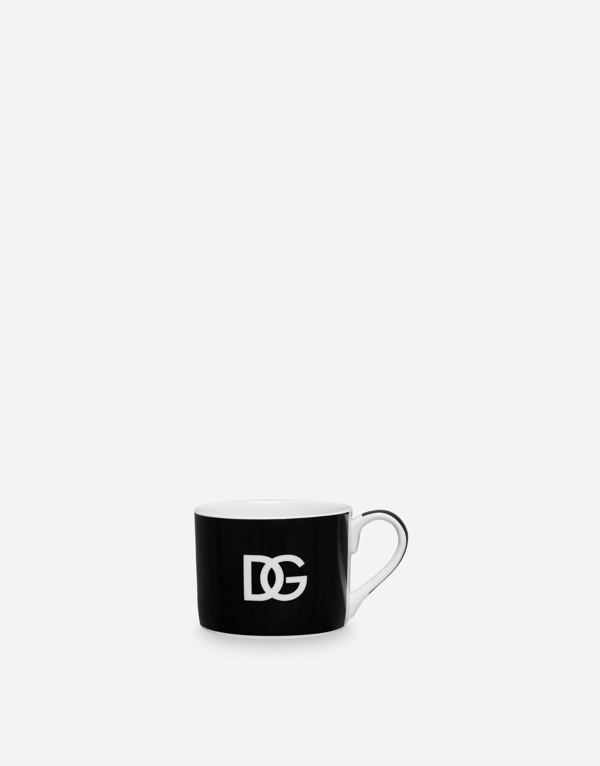 Dolce & Gabbana Set 2 Porcelain Teacups With Saucers In Multicolor