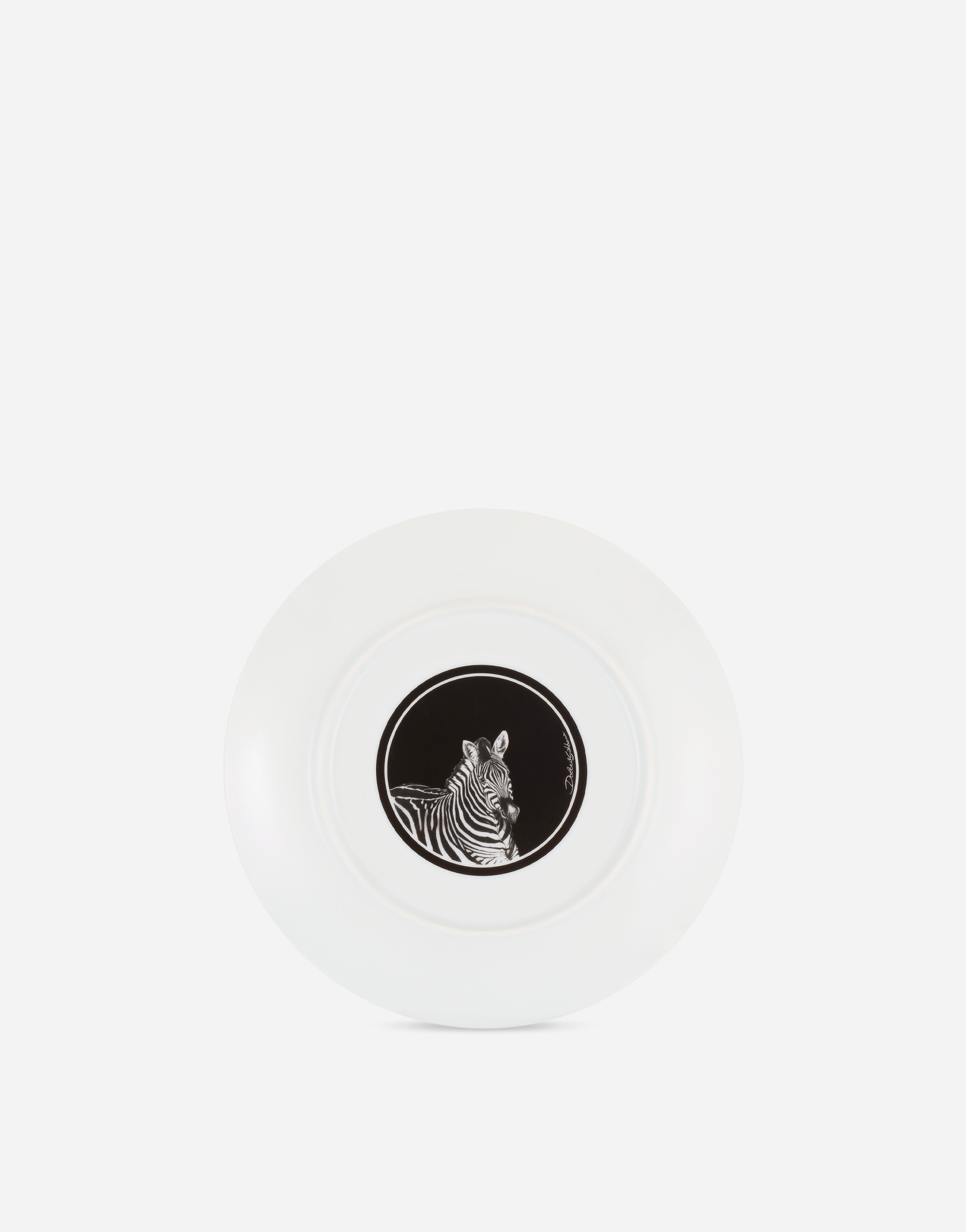 Dolce & Gabbana Set 2 Porcelain Dessert Plates In Multicolor
