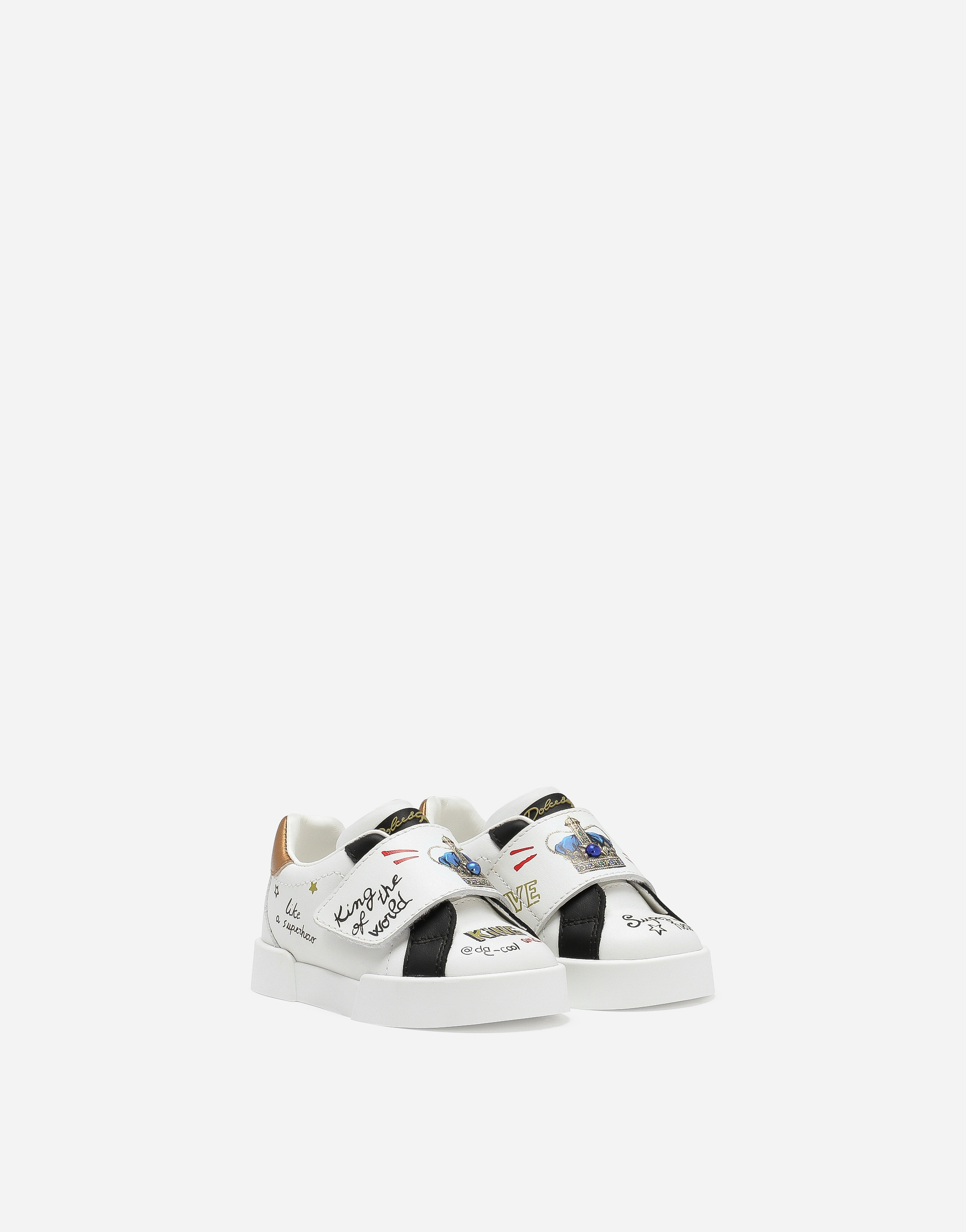 Printed calfskin Portofino sneakers