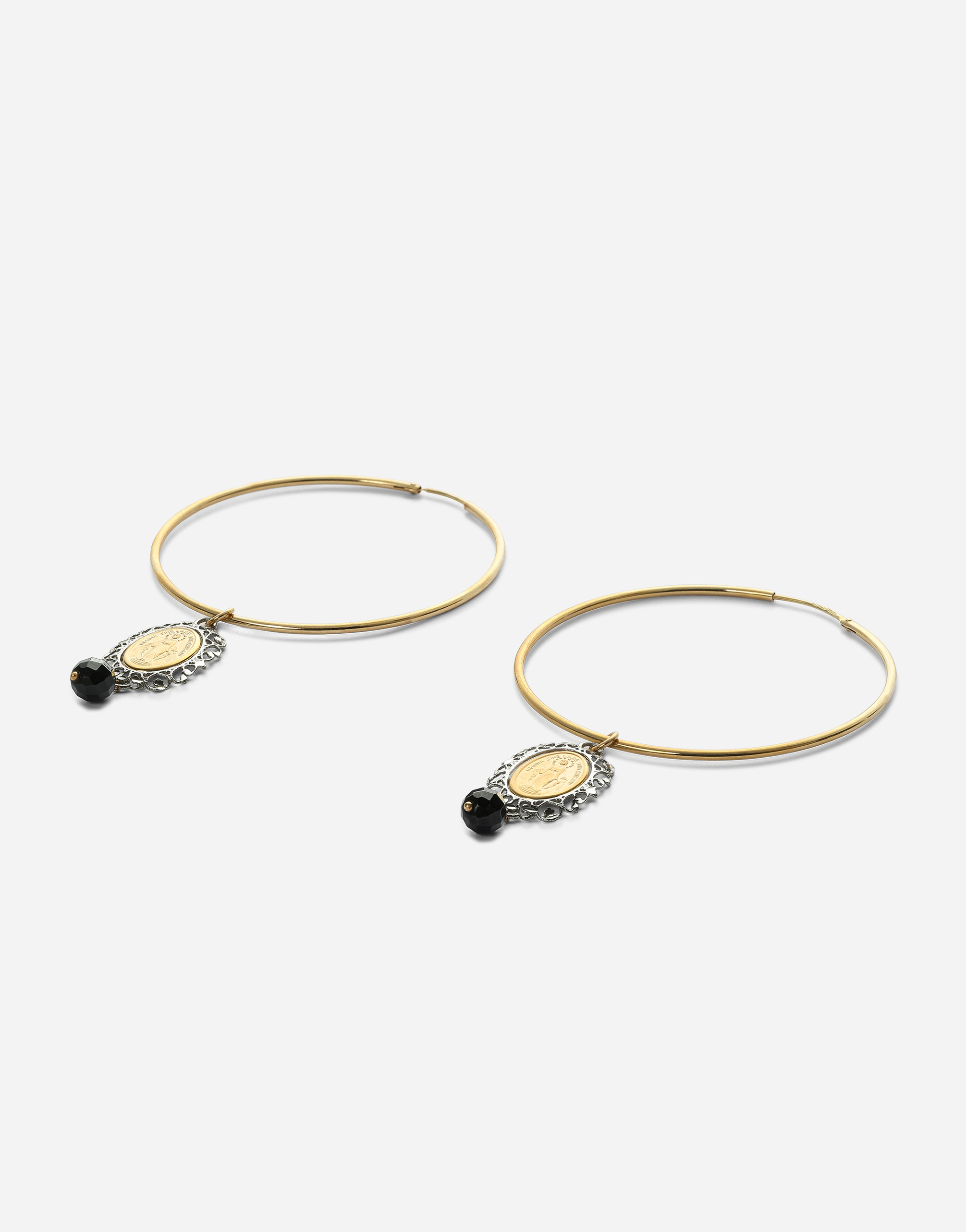 Shop Dolce & Gabbana Sicily Hoop Earrings In Gold