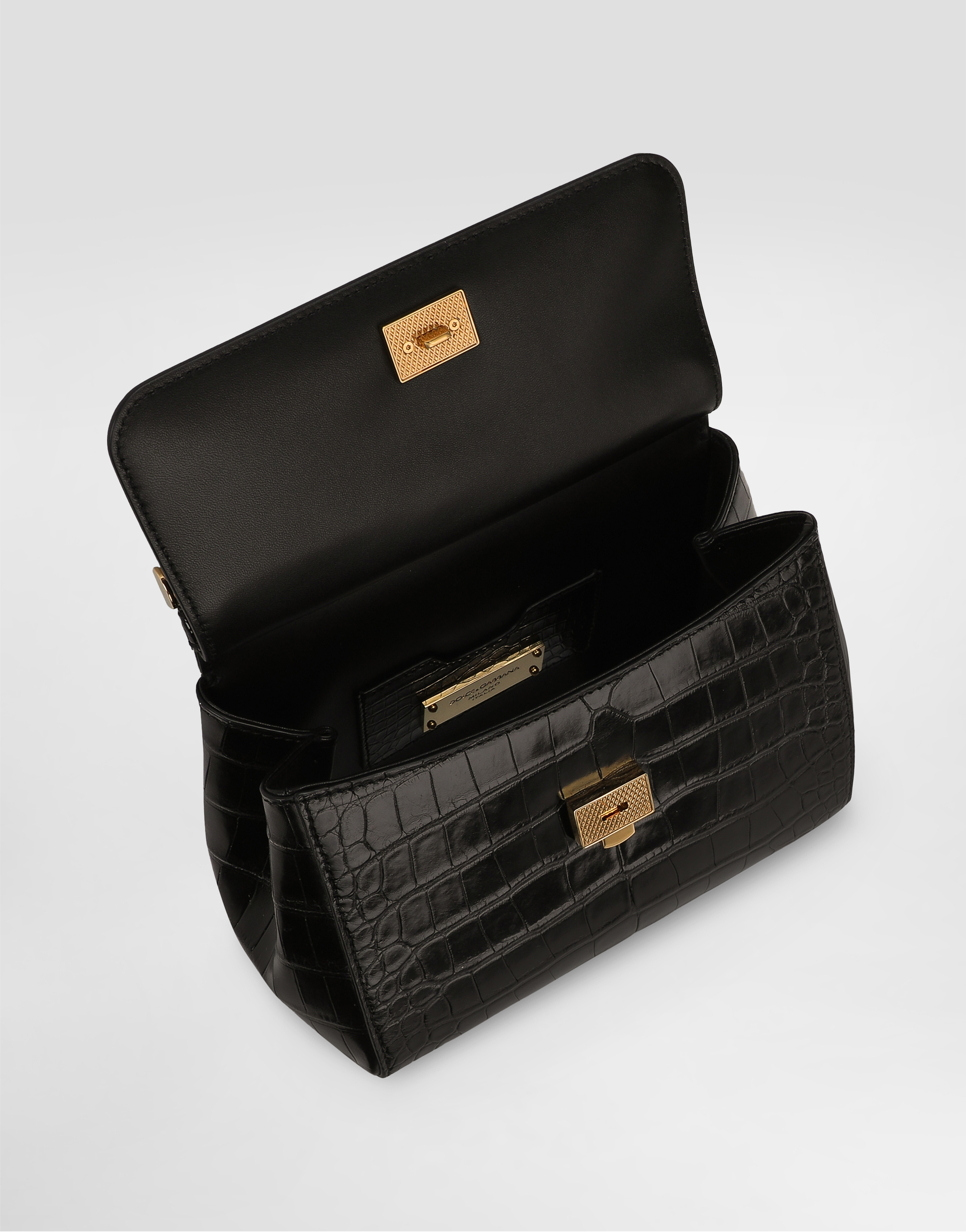 Medium Sicily handbag in alligator leather
