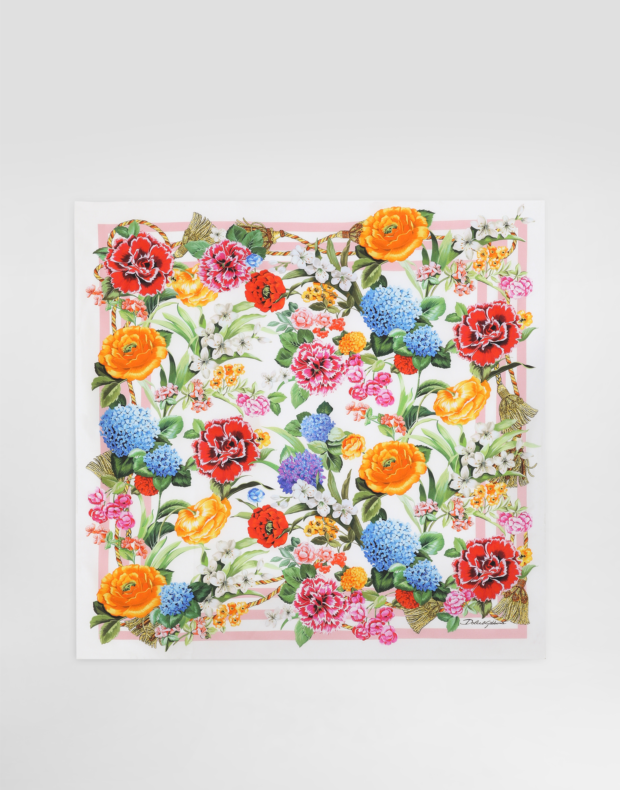 Dolce & Gabbana Floral-print Silk Twill Foulard (70x70) - Woman Scarves And Silks Print Onesize
