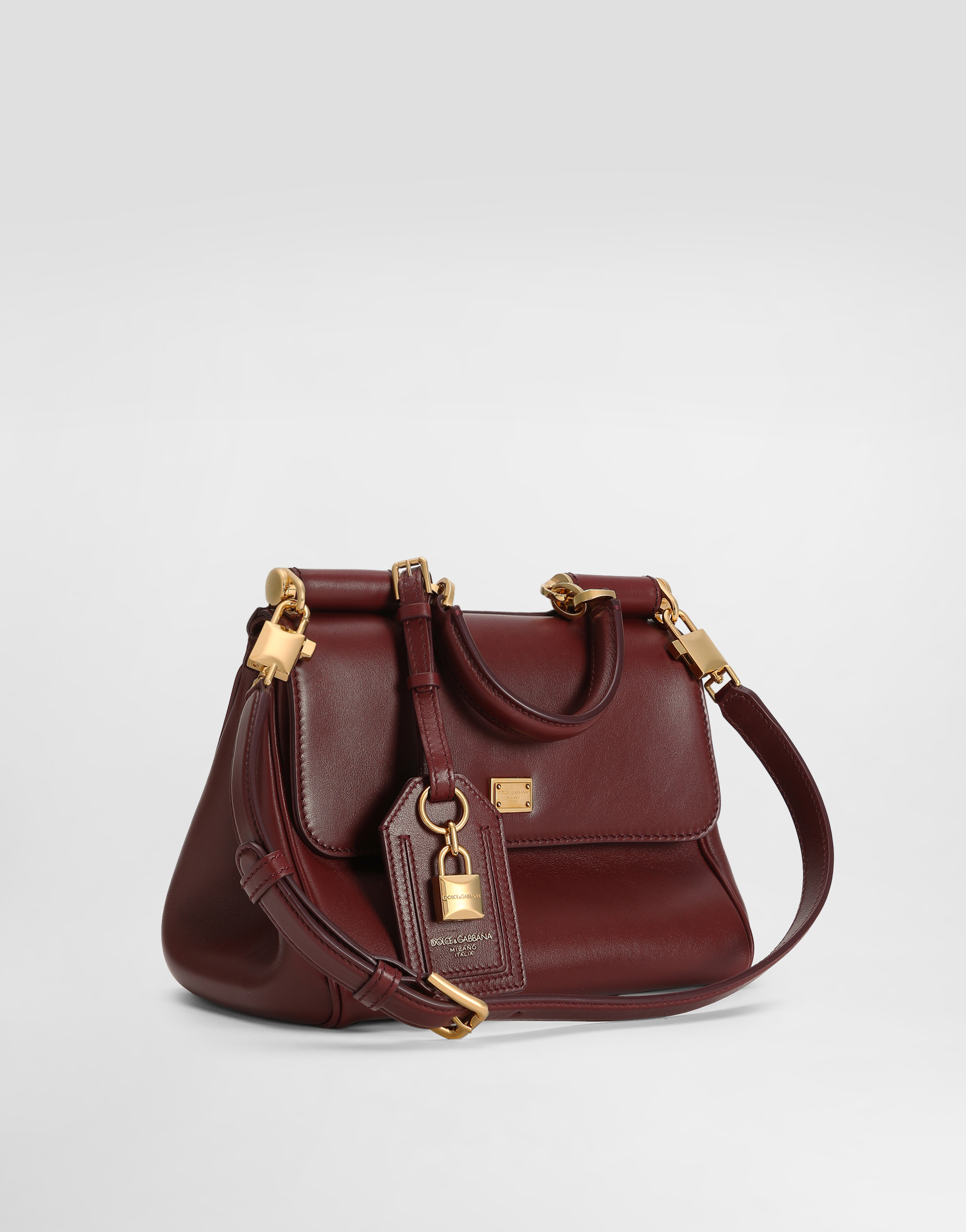 Dolce & Gabbana Medium Sicily Padlock-embellished Leather Handbag