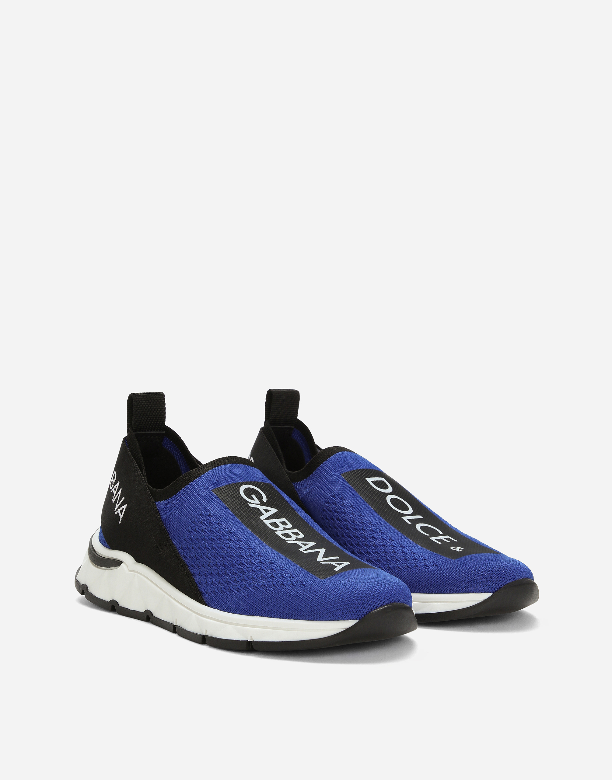  Dolce & Gabbana Sneakers Sorrento 2.0 En Fine Maille Stretch - Homme Chaussures (27-40) Bleu Tissu 36 