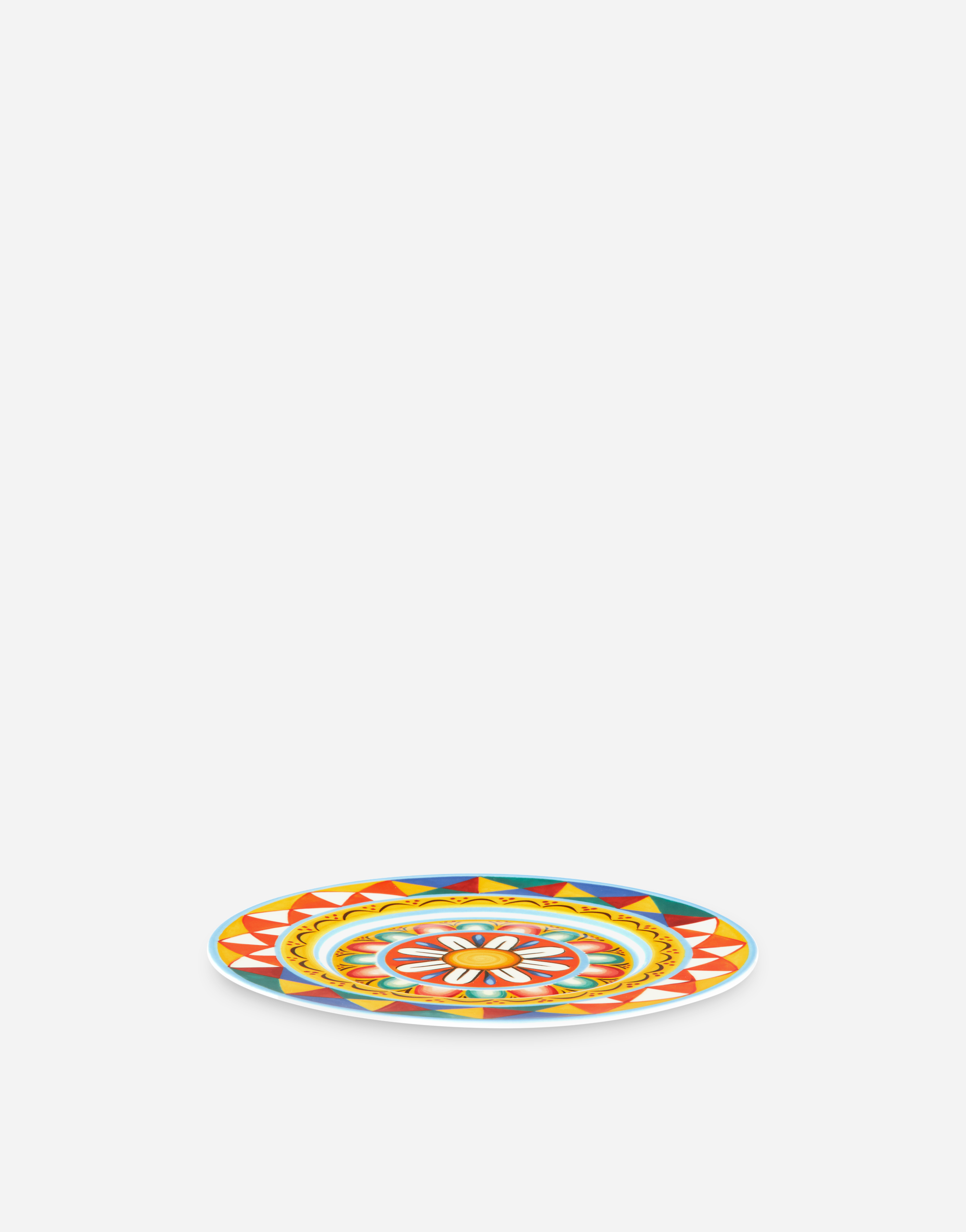 Shop Dolce & Gabbana Set 2 Dessert Plates In Fine Porcelain In Multicolor