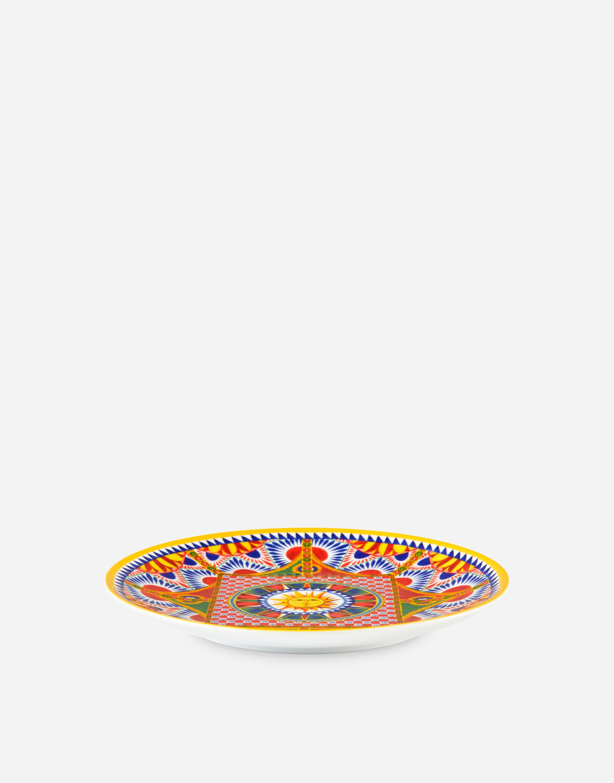 Dolce & Gabbana Set 2 Porcelain Dinner Plates In Multicolor
