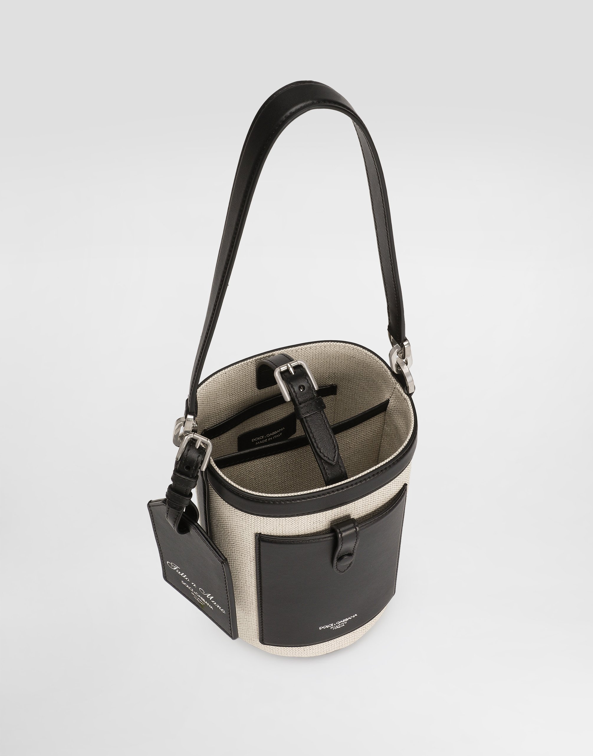 Dolce & Gabbana Fabric Bucket Bag In Multicolor