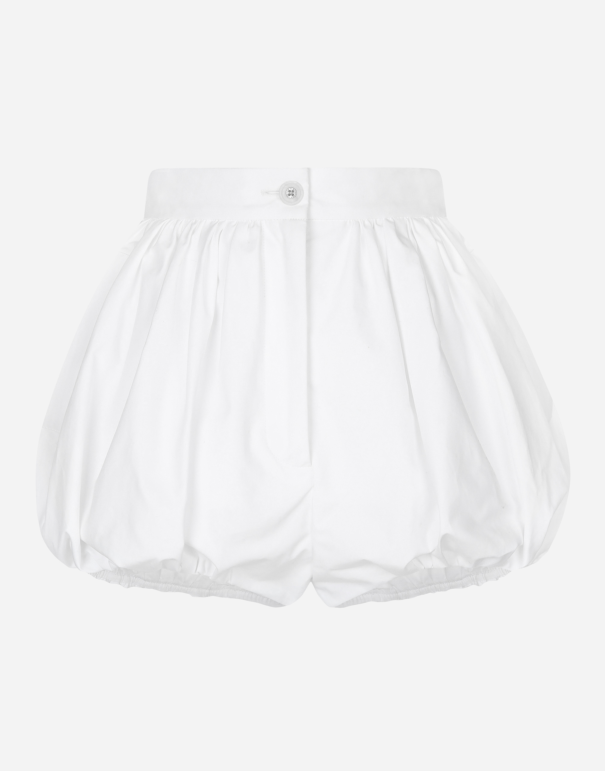 Dolce & Gabbana Cotton Poplin Balloon Culottes - Woman Pants And Shorts White