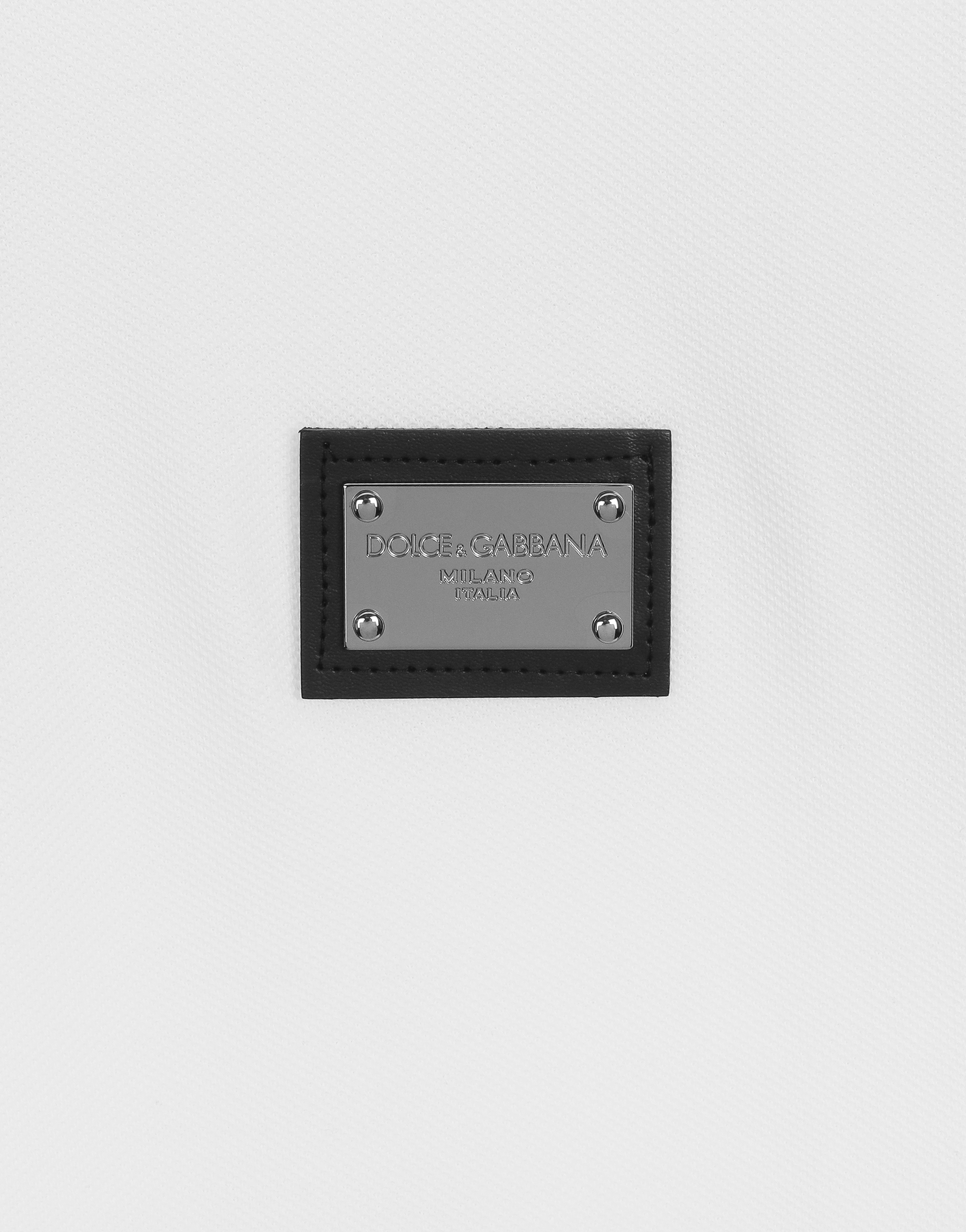 Dolce & Gabbana Cotton Piqué Polo-shirt With Branded Tag In White