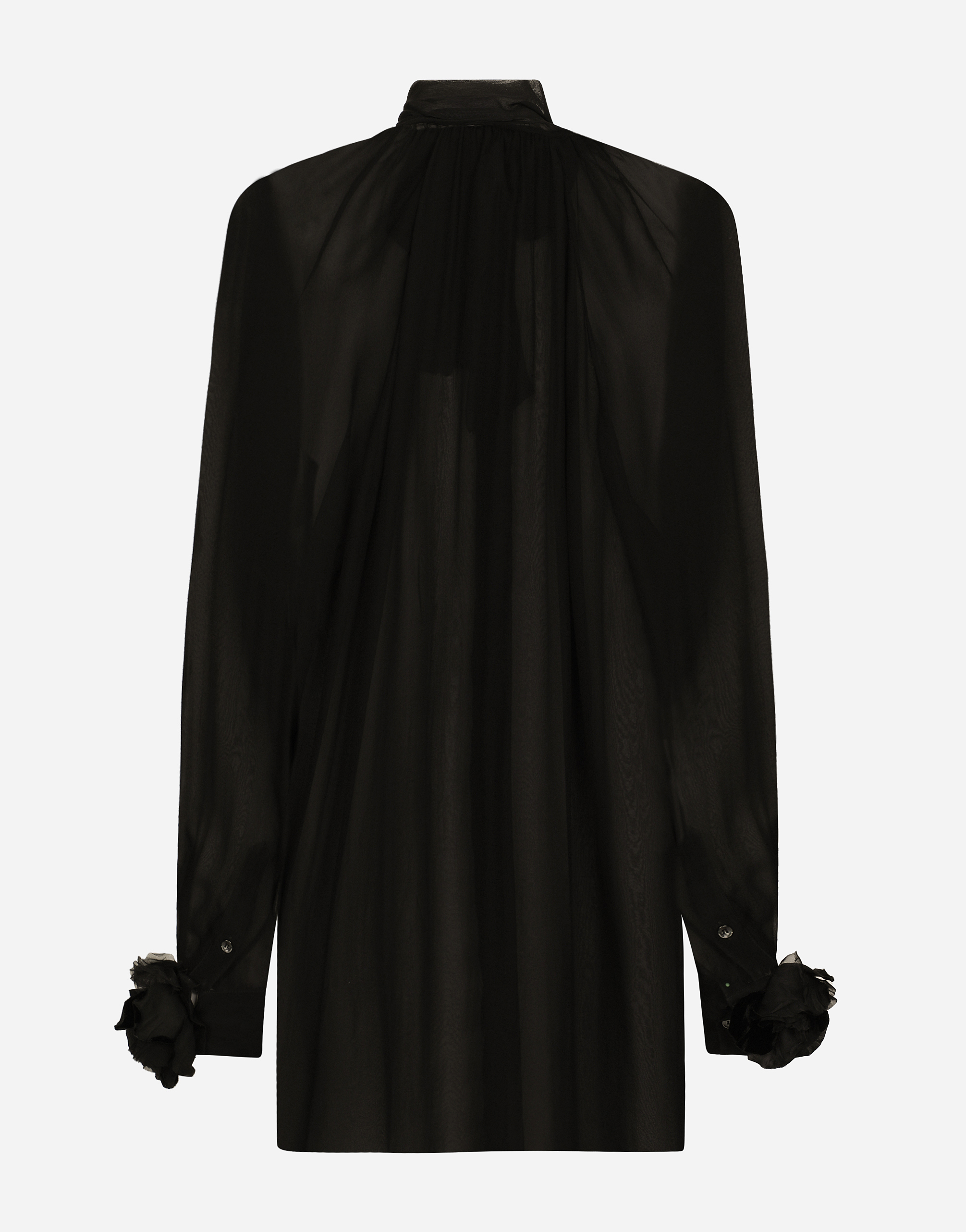 Chiffon pussy-bow shirt