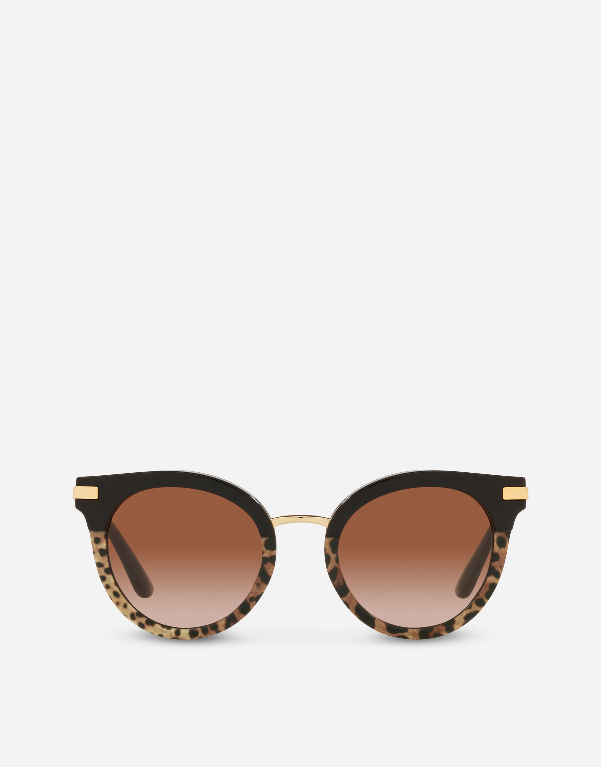 Dolce & Gabbana Half Print Sunglasses - Woman Icons Leo Print Onesize