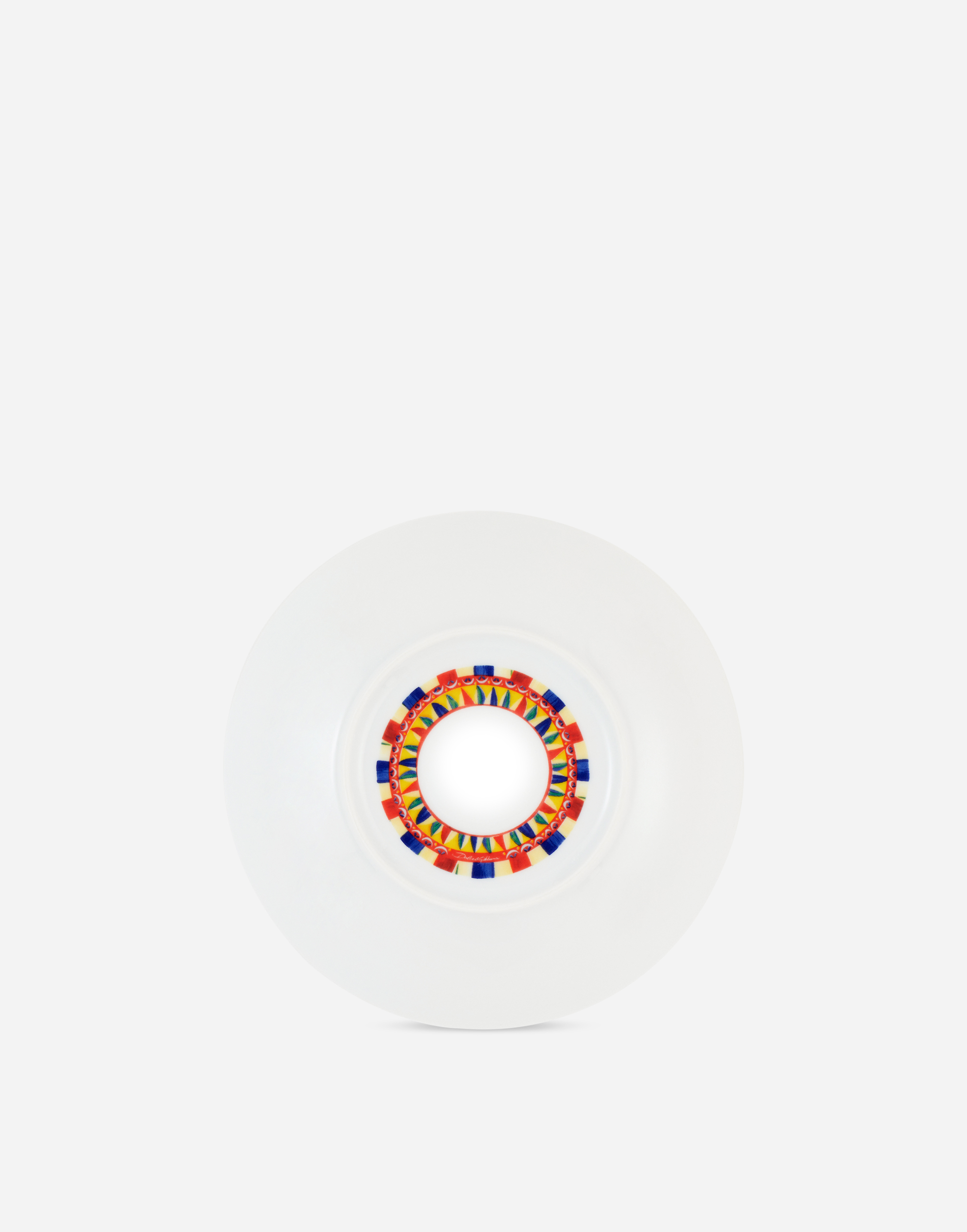 Dolce & Gabbana Set 2 Porcelain Dessert Plates In Multicolor