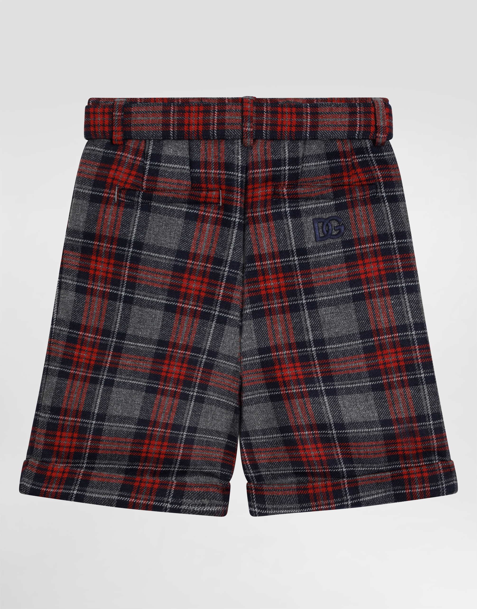 Dolce & Gabbana Wool Blend Tartan Bermuda Shorts In Multi