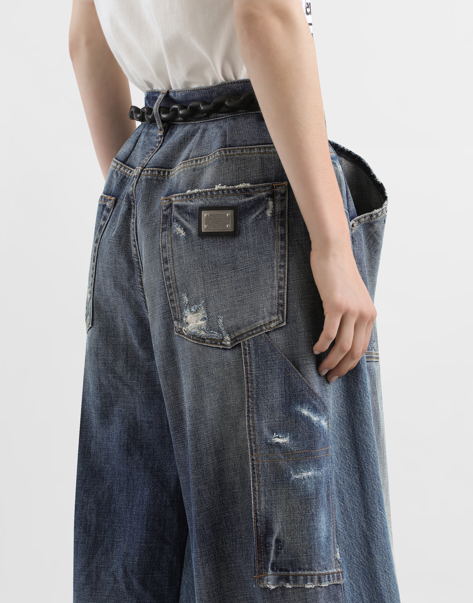 Dolce & Gabbana Denim Bermuda In Blue