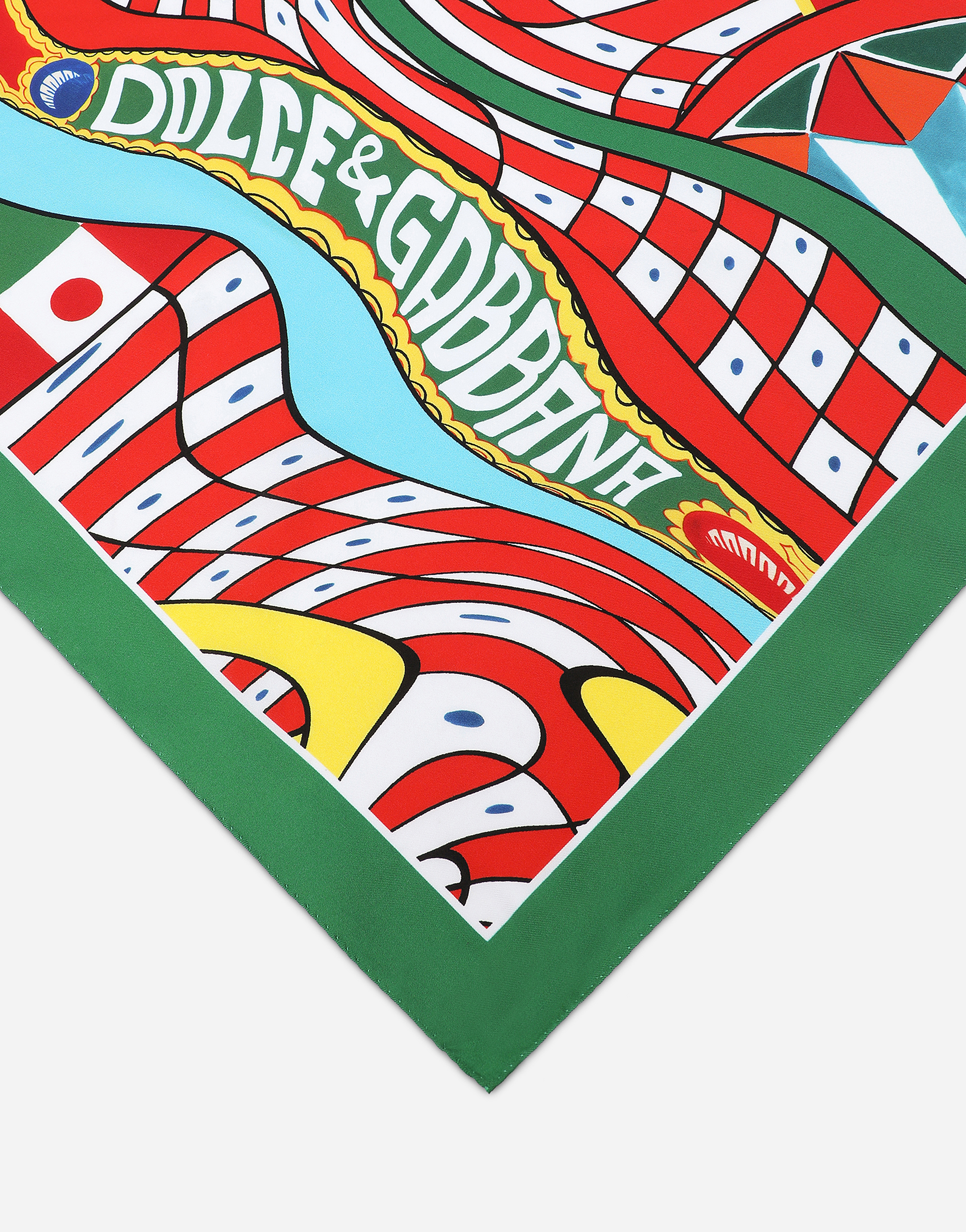 DOLCE & GABBANA CARRETTO-PRINT SILK BANDANNA (50X50)