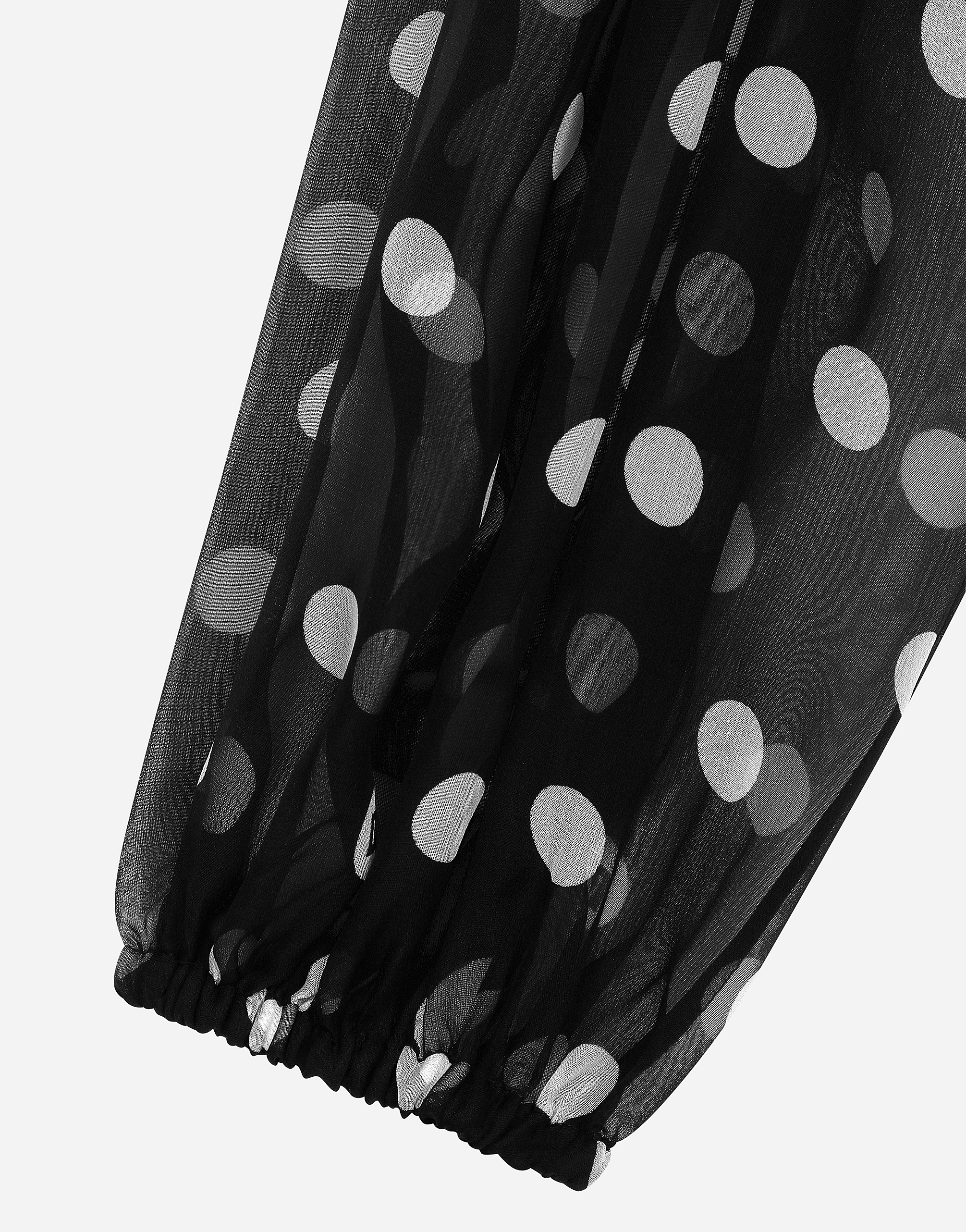 Dolce & Gabbana Polka-dot Chiffon Pussy-bow Blouse In プリ
