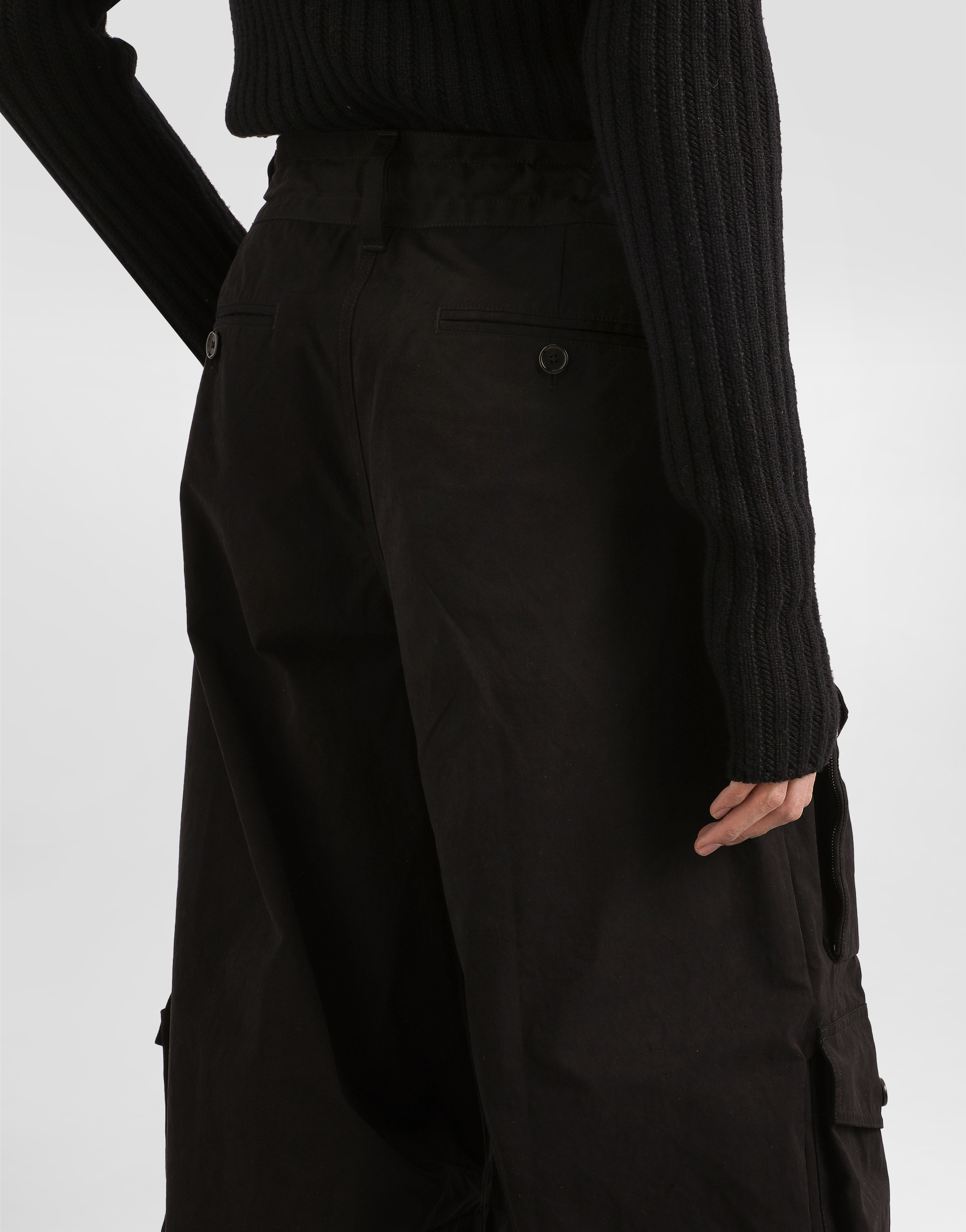 Dolce & Gabbana Faille Cargo Trousers In Black
