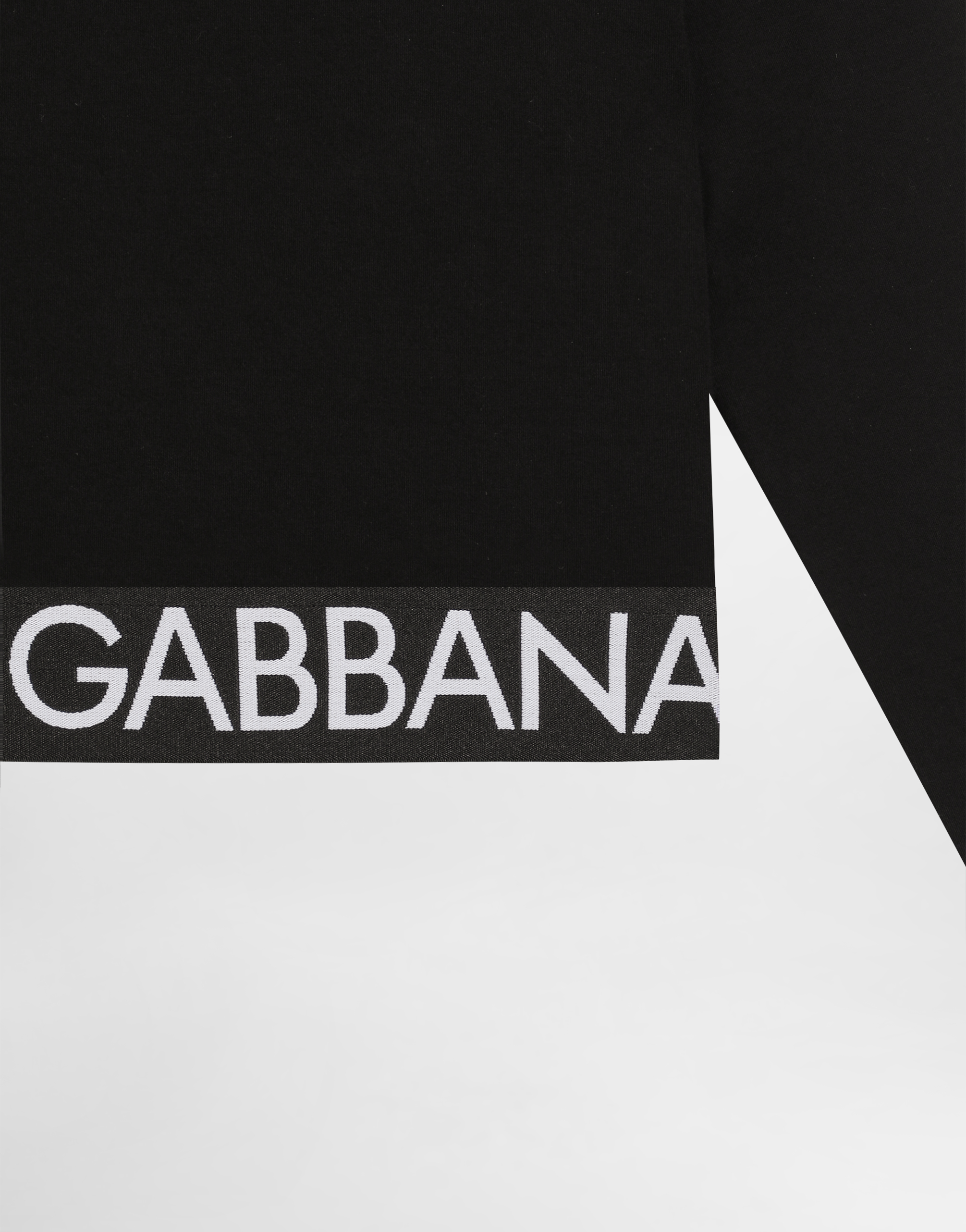 Dolce & Gabbana Long-sleeved Jersey Top With Branded Elastic In Multi