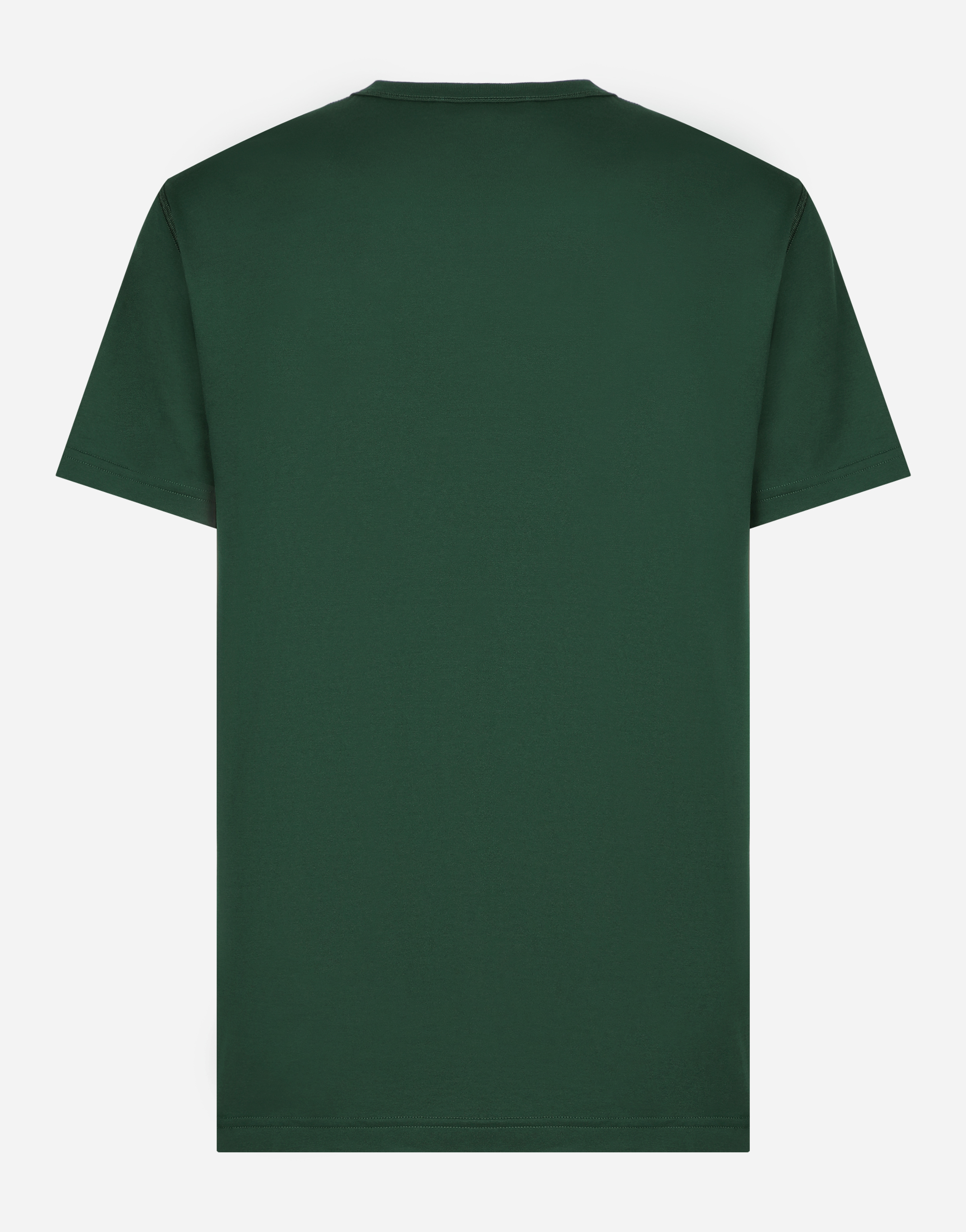 Dolce & Gabbana T-shirt Cotone Con Placca Logata In Multicolor