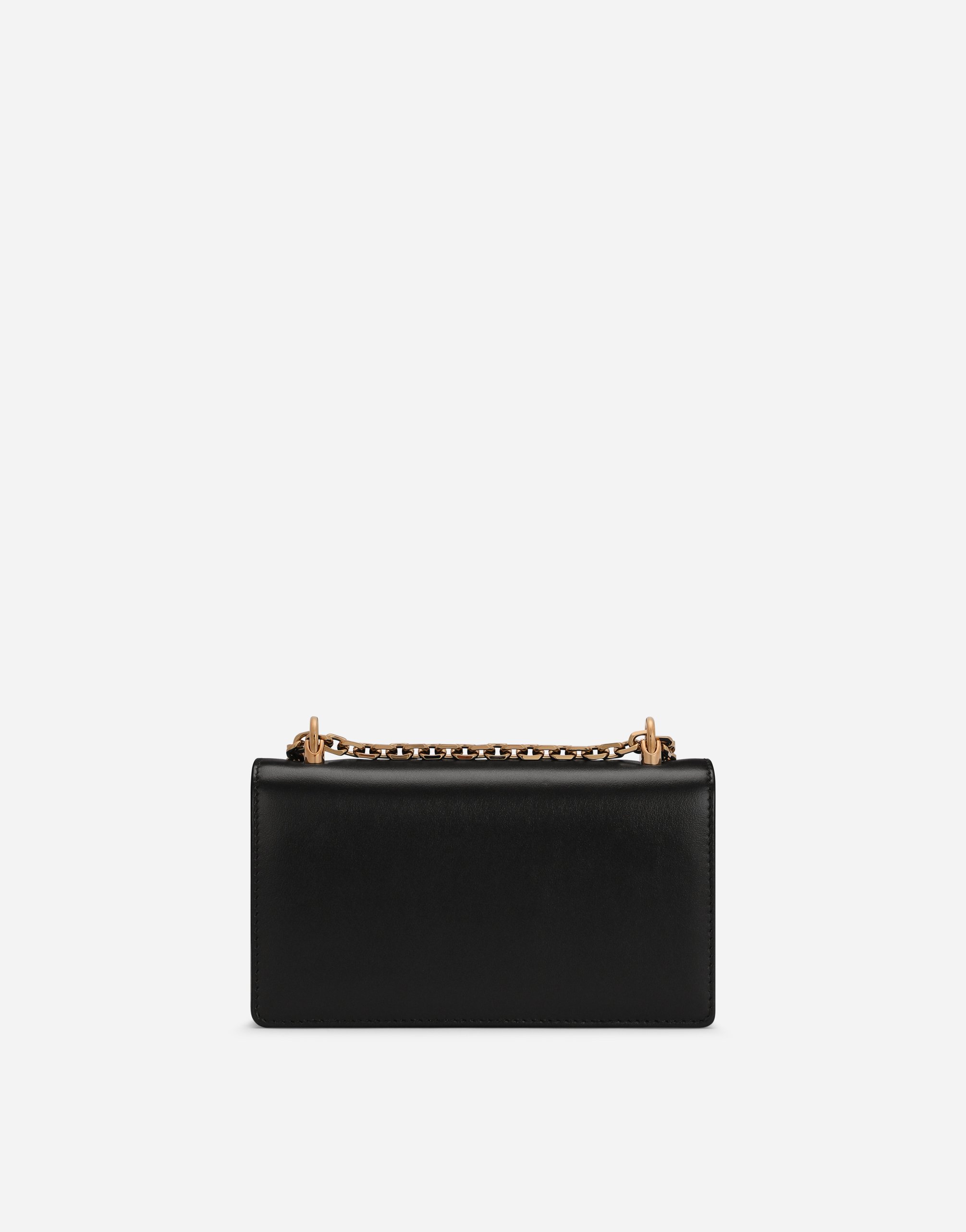 Dolce & Gabbana Dg Girls Phone Bag In Plain Calfskin In Black