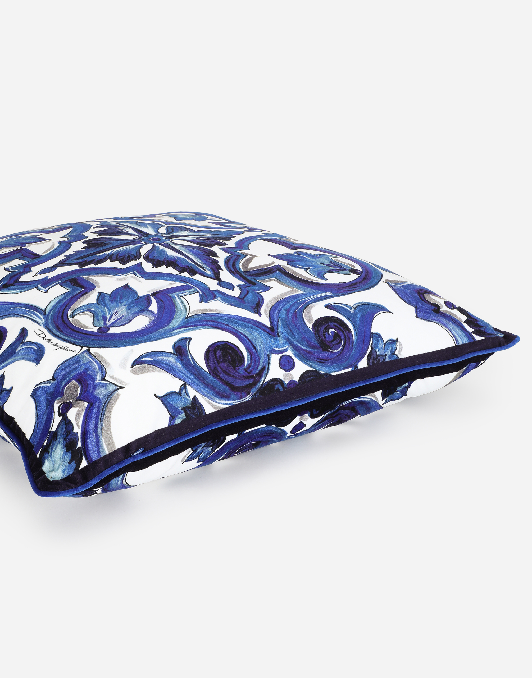 Dolce & Gabbana Velvet Cushion Large In Multicolor