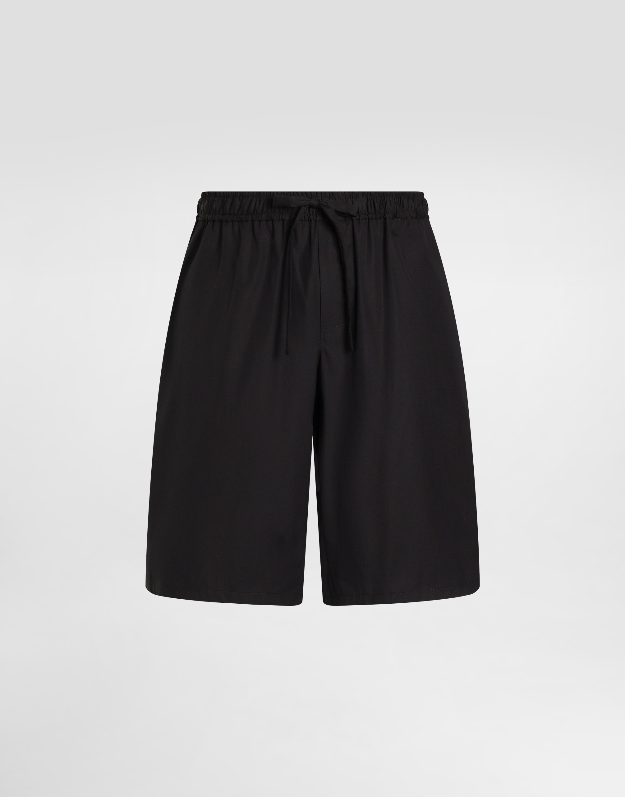 Dolce & Gabbana Cotton Jogging Shorts With Logo Tag In Black