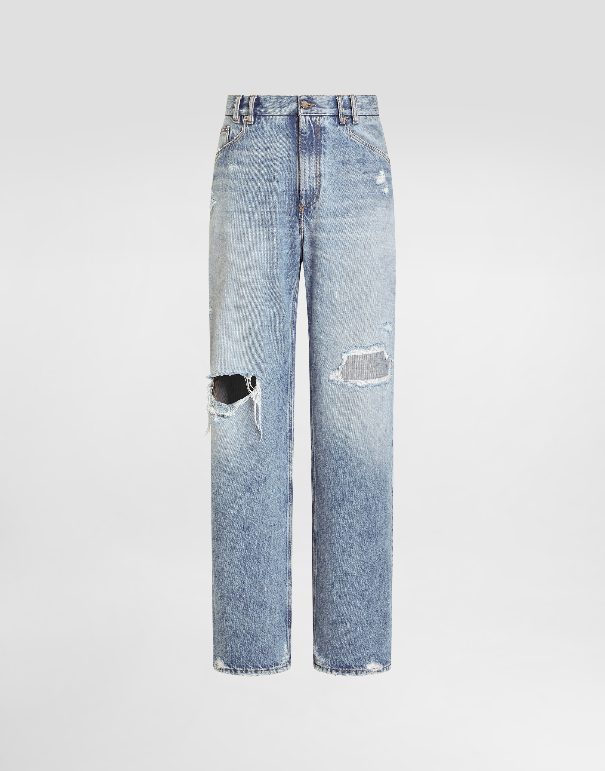 Denim trousers in Multicolor for Men | Dolce&Gabbana®