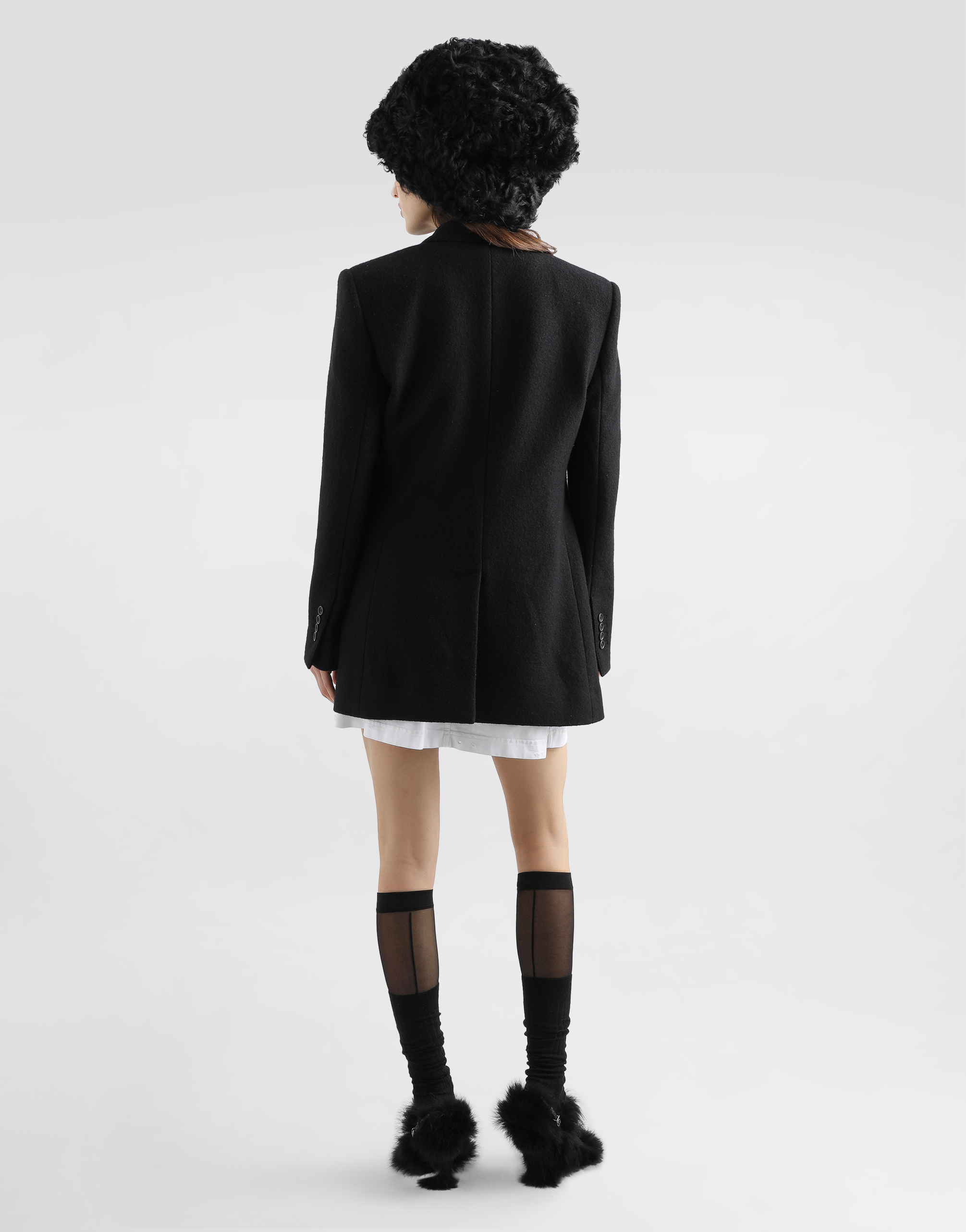  Dolce & Gabbana Dolce & Gabbana Wool Cloth Jacket - Woman Blazers Black 48 