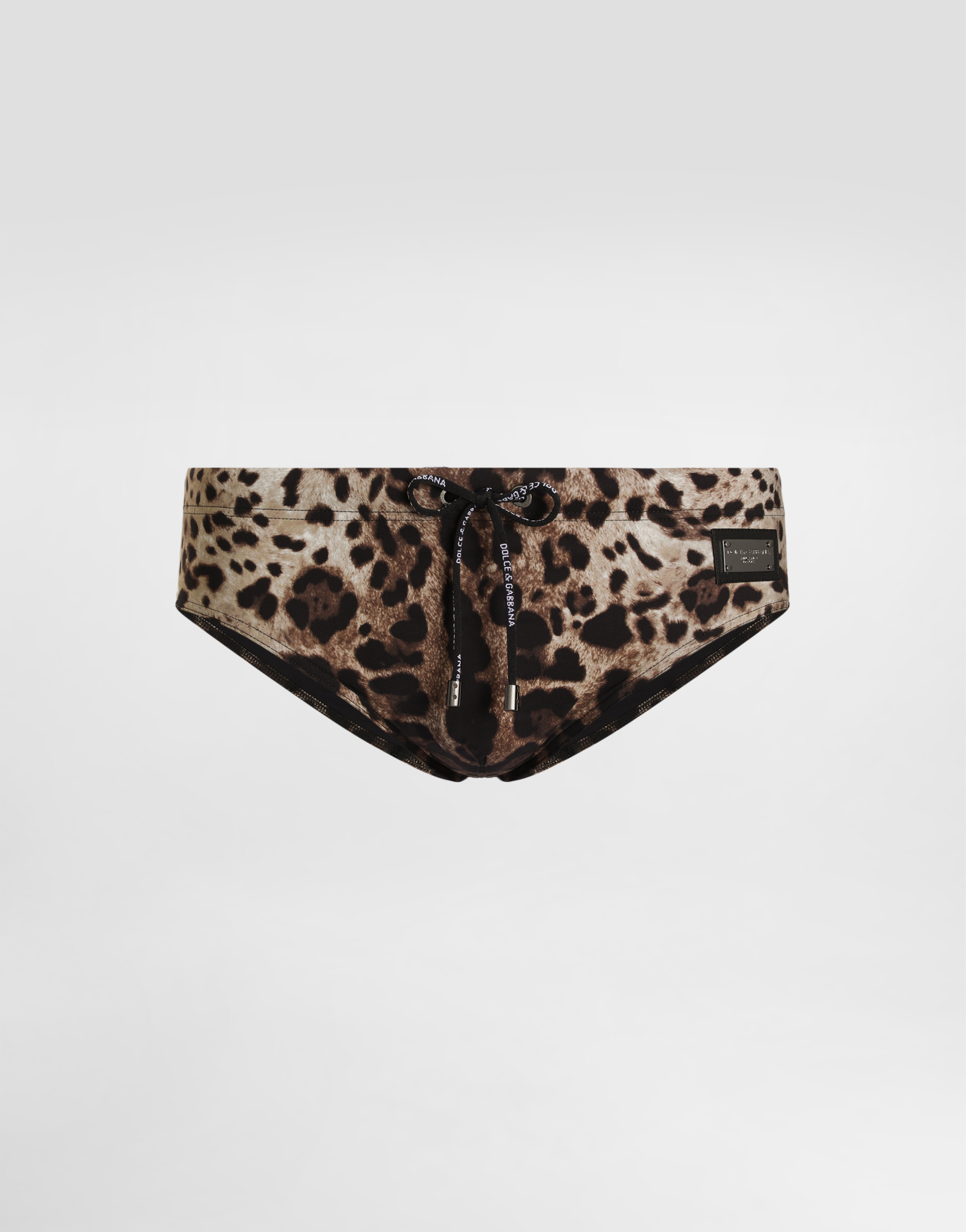 Dolce & Gabbana Speedo Alto - Man Beachwear Animal Print Fabric