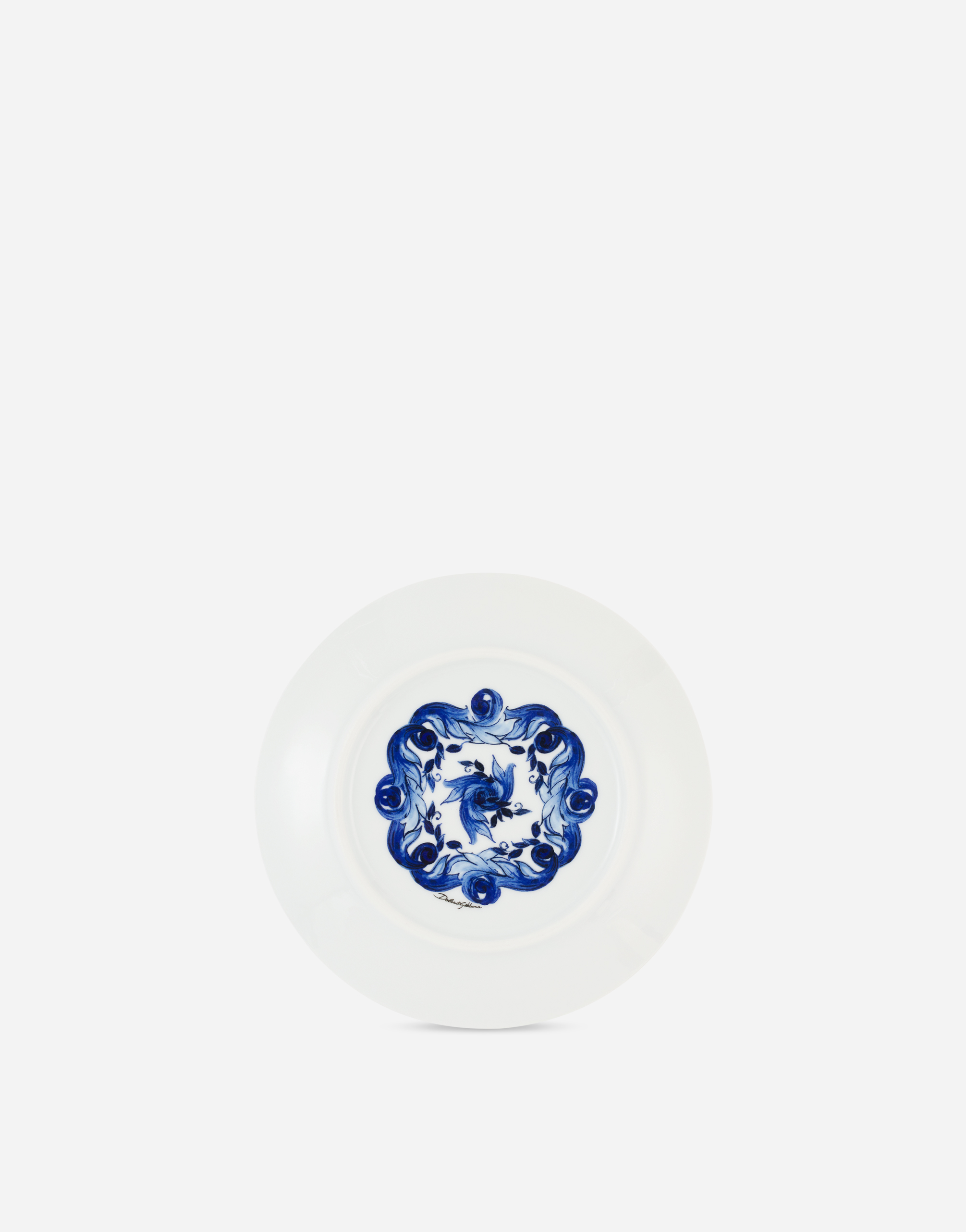 Dolce & Gabbana Set 2 Porcelain Bread Plates In Multicolor