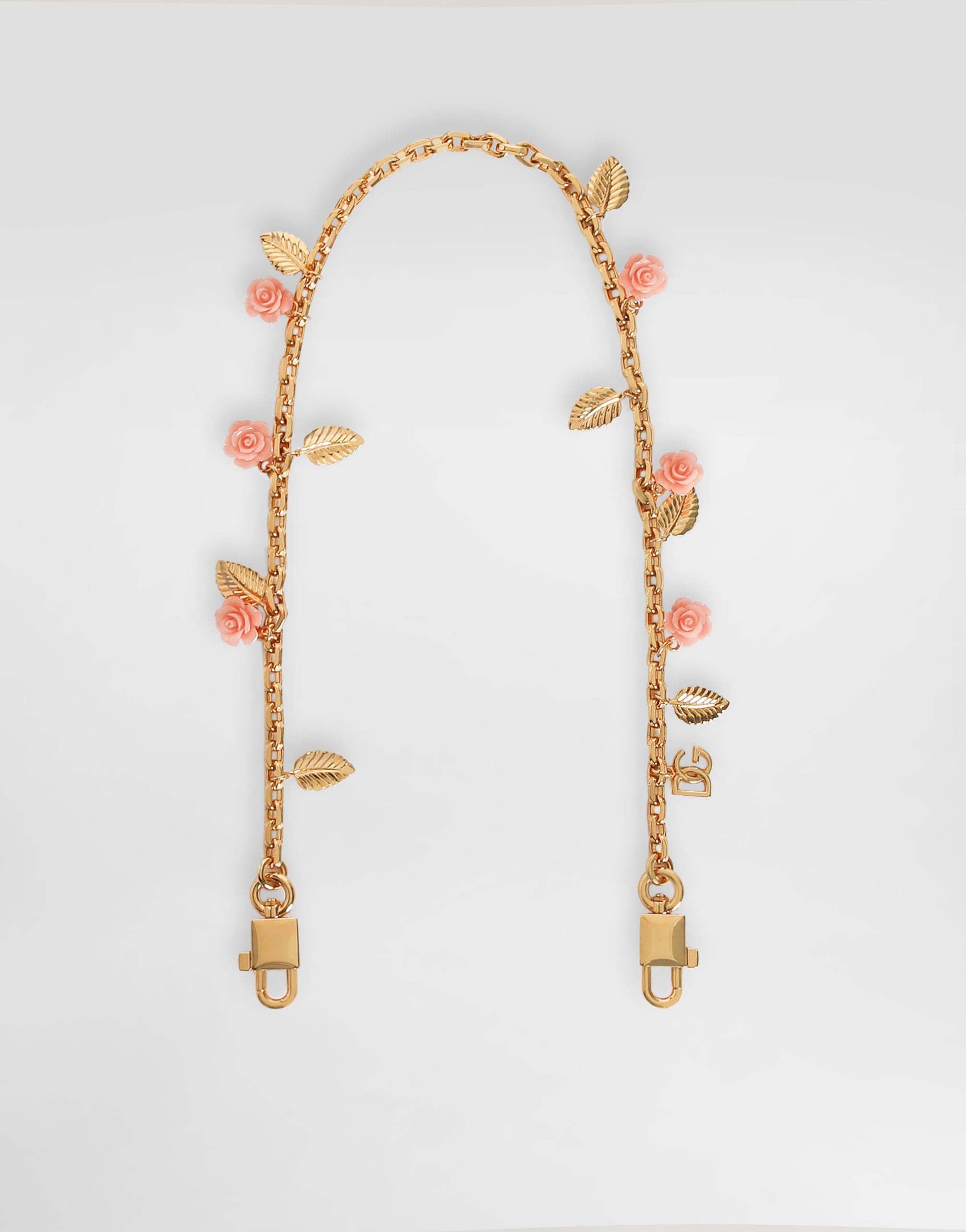 Metal shoulder strap with roses in Multicolor for Women