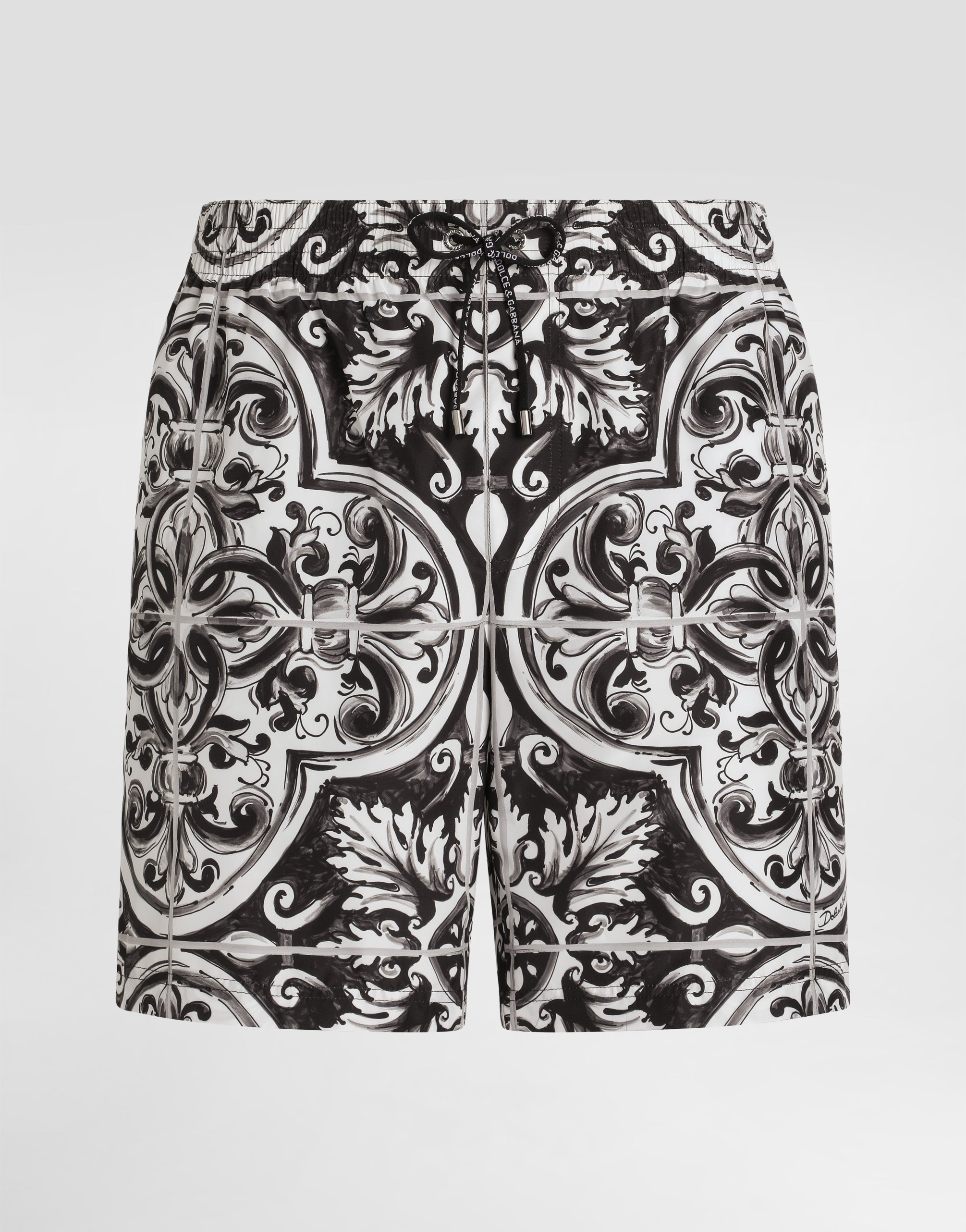 ◆大人気◆【Dolce&Gabbana】マヨリカプリント シルクショーツ マルチカラーのメンズ マヨリカプリント シルクツイル パンツ