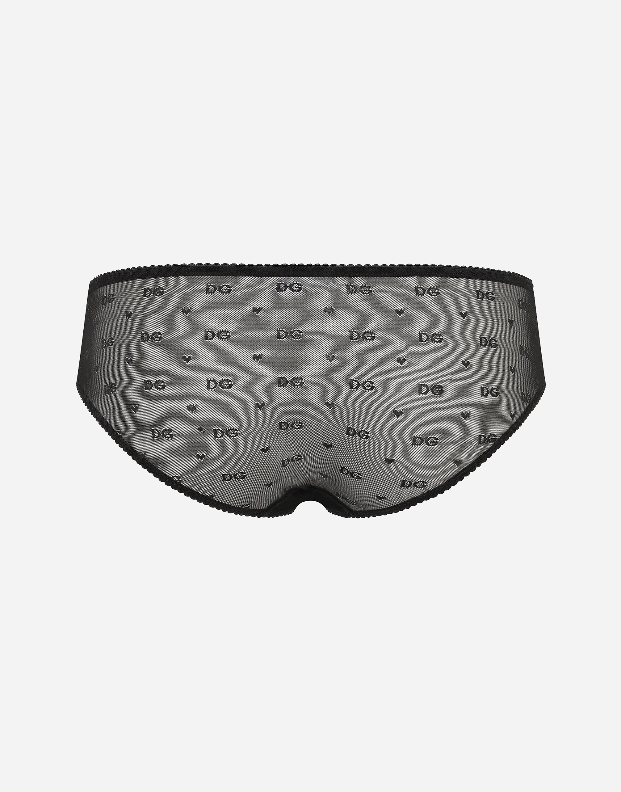 DOLCE & GABBANA JACQUARD TULLE BRIEFS