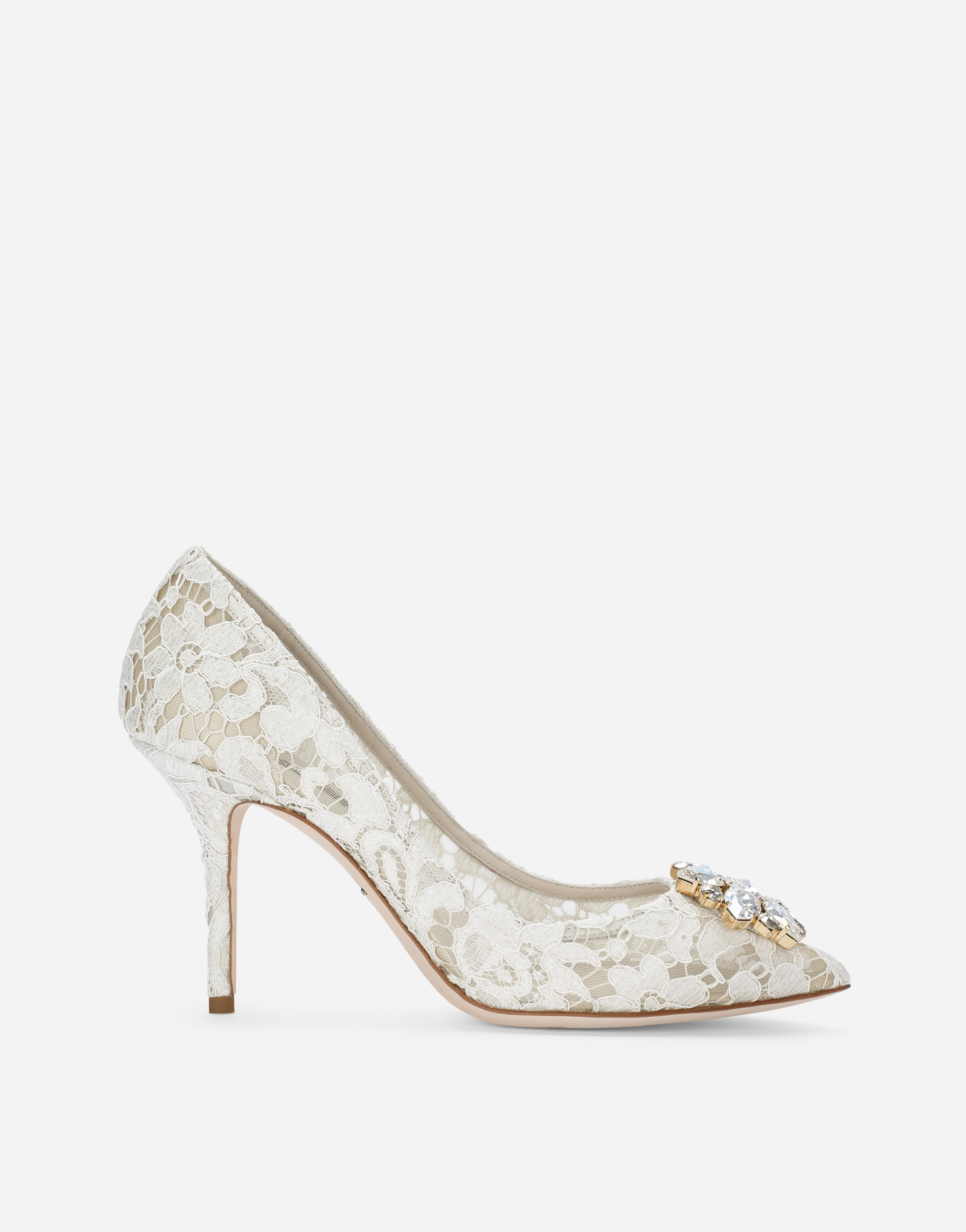 Pump In Taormina Lace With Crystals 