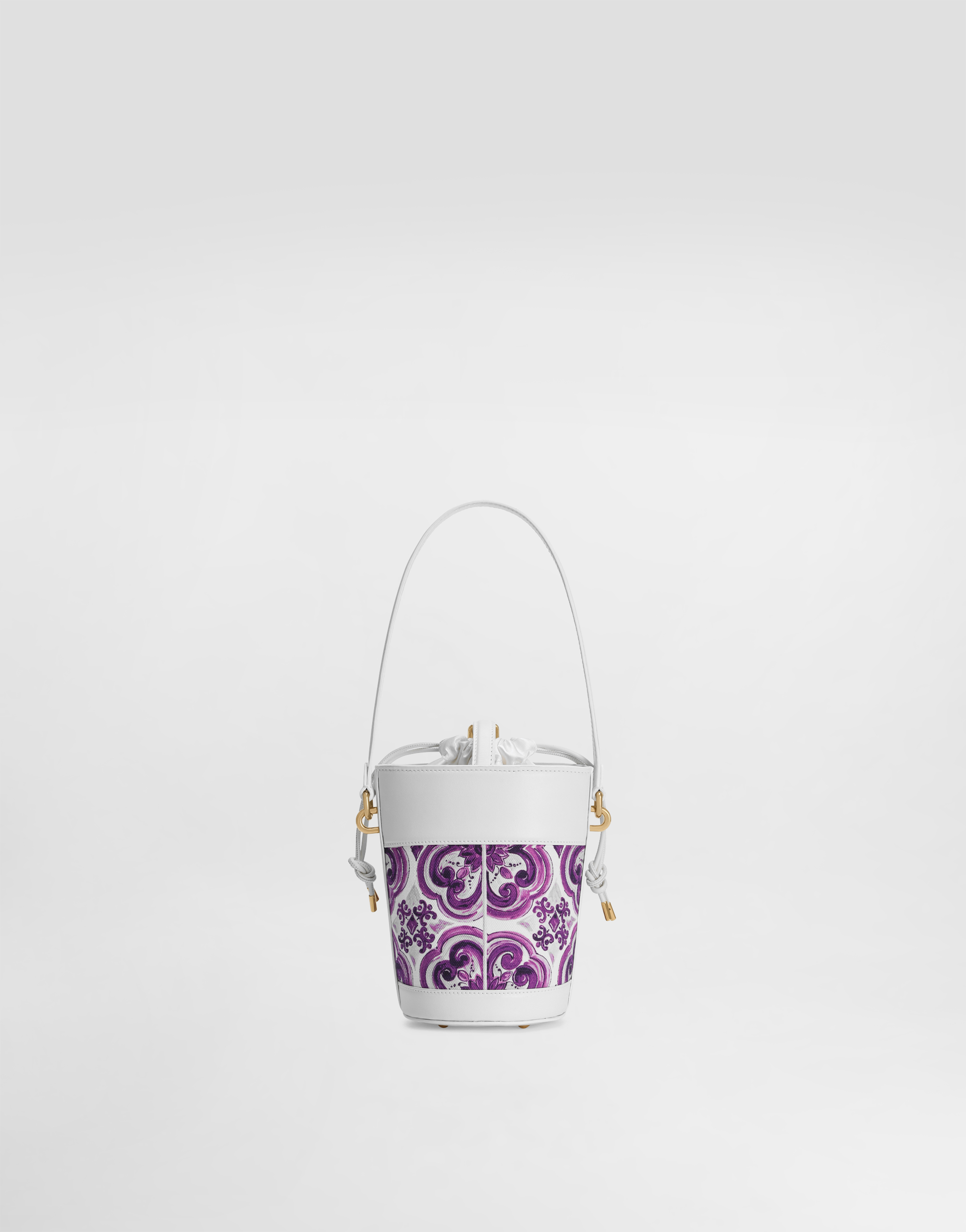 Dolce & Gabbana Capri Canvas Majolica-printed Bucket Bag