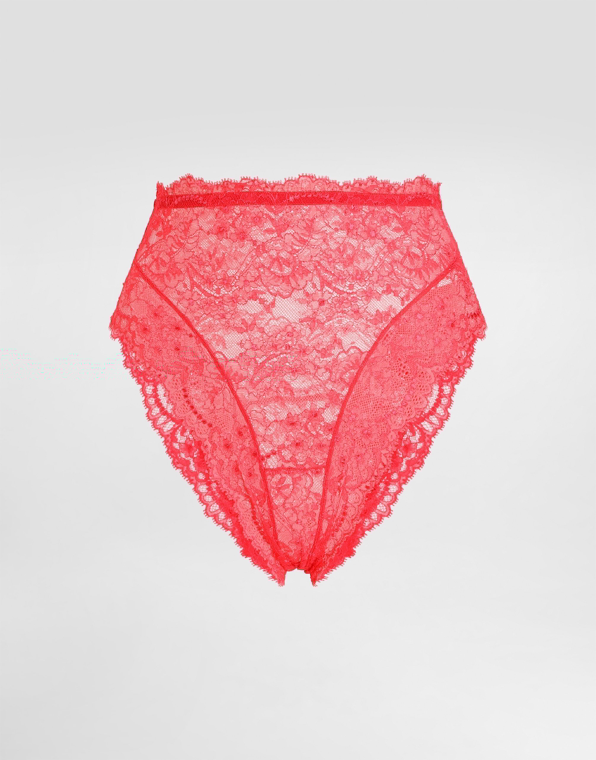 High-waisted lace briefs