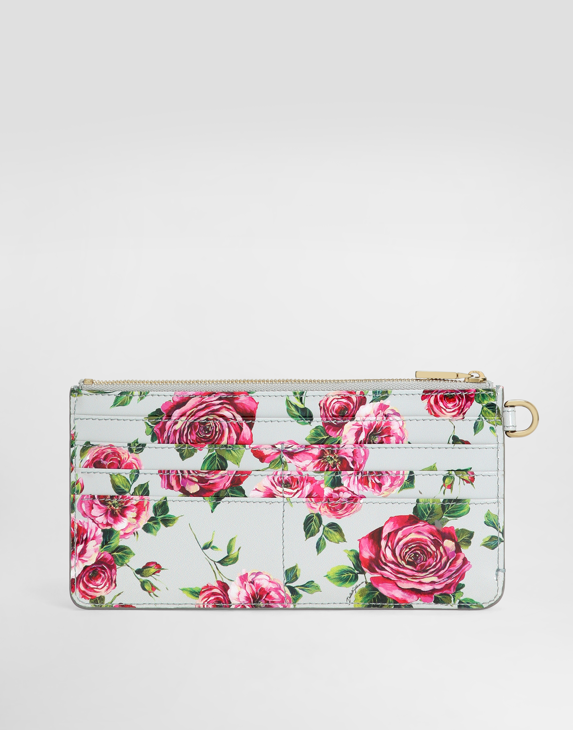 Dolce & Gabbana Polished Calfskin Card Holder In Print