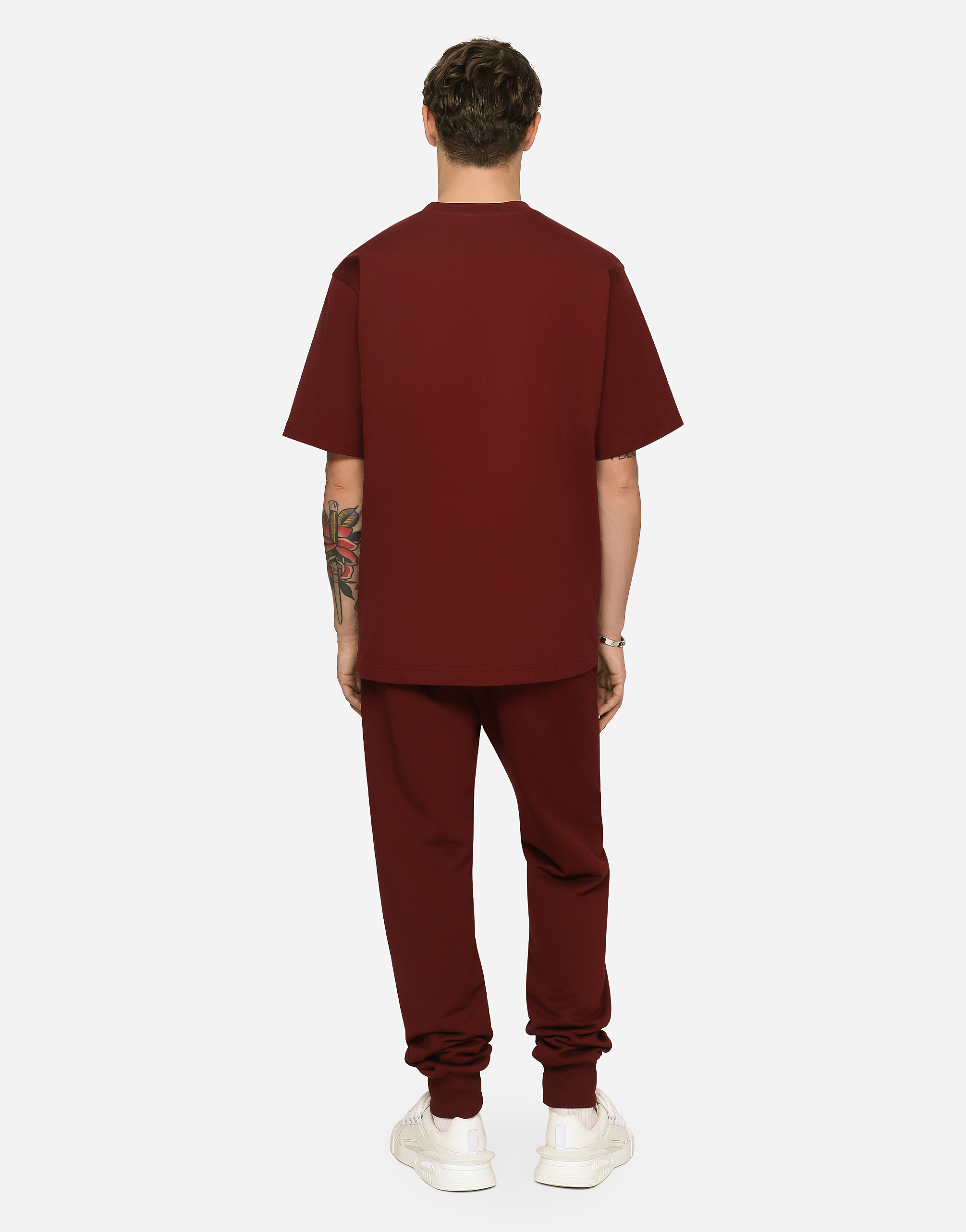 DOLCE & GABBANA JERSEY JOGGING PANTS WITH DG LOGO PRINT