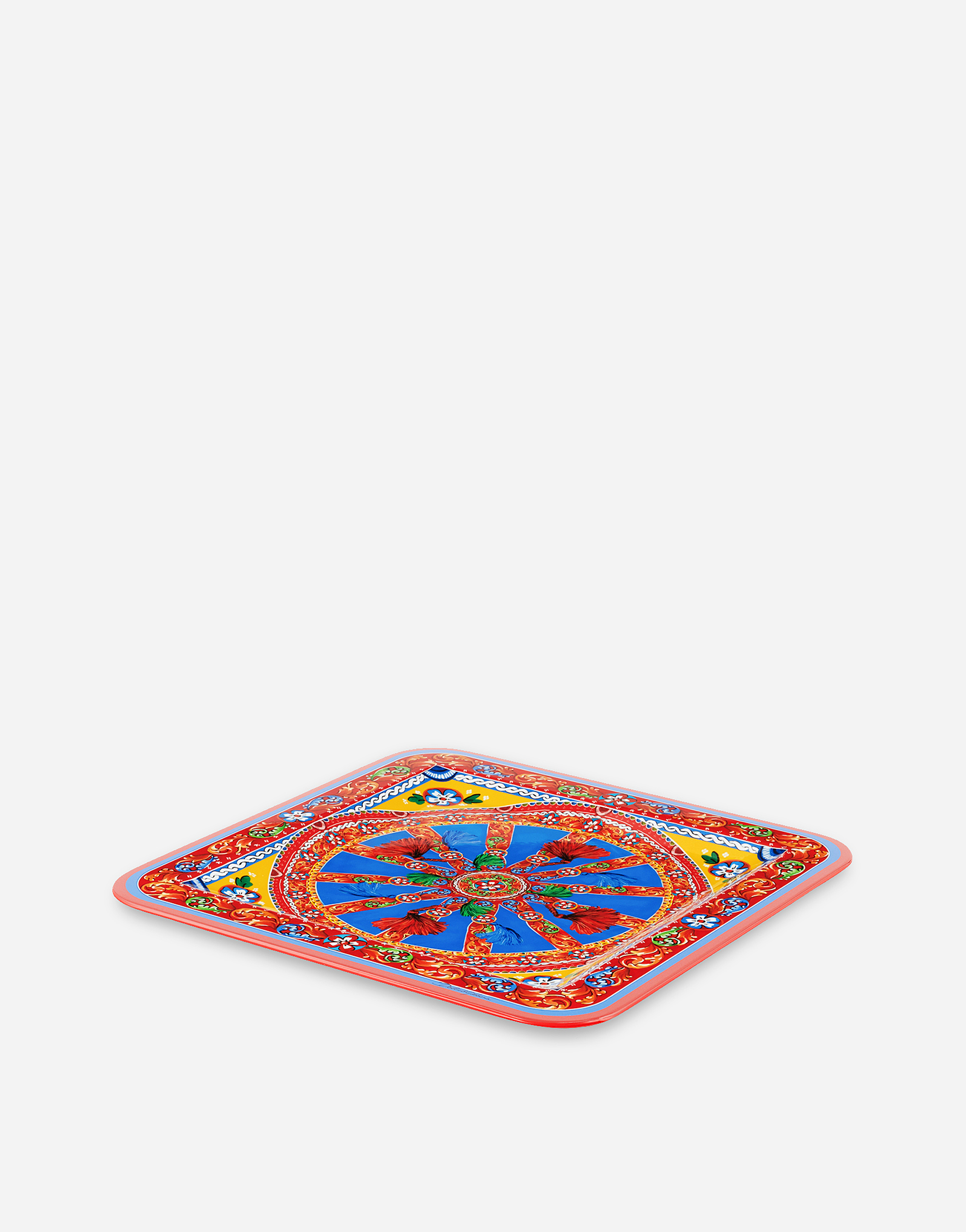 Dolce & Gabbana Wooden Tray Medium Multicolor Unisex Onesize In Multicolor