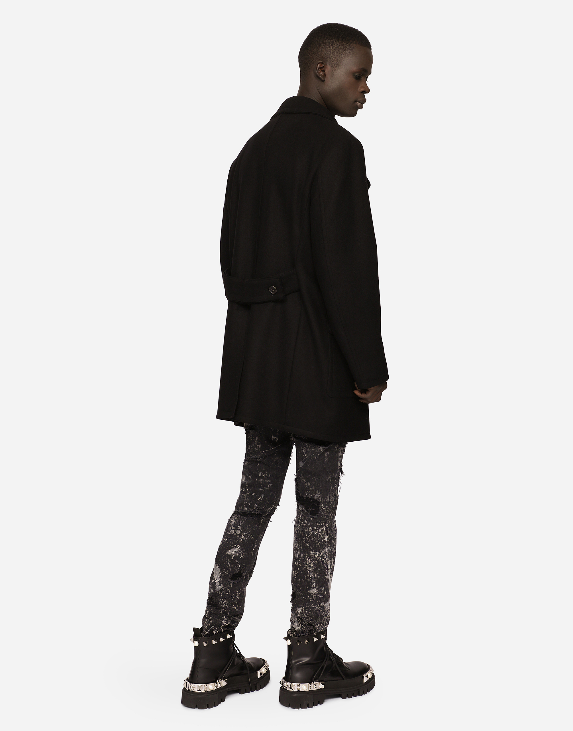 Dolce & Gabbana Caban Coat In Black