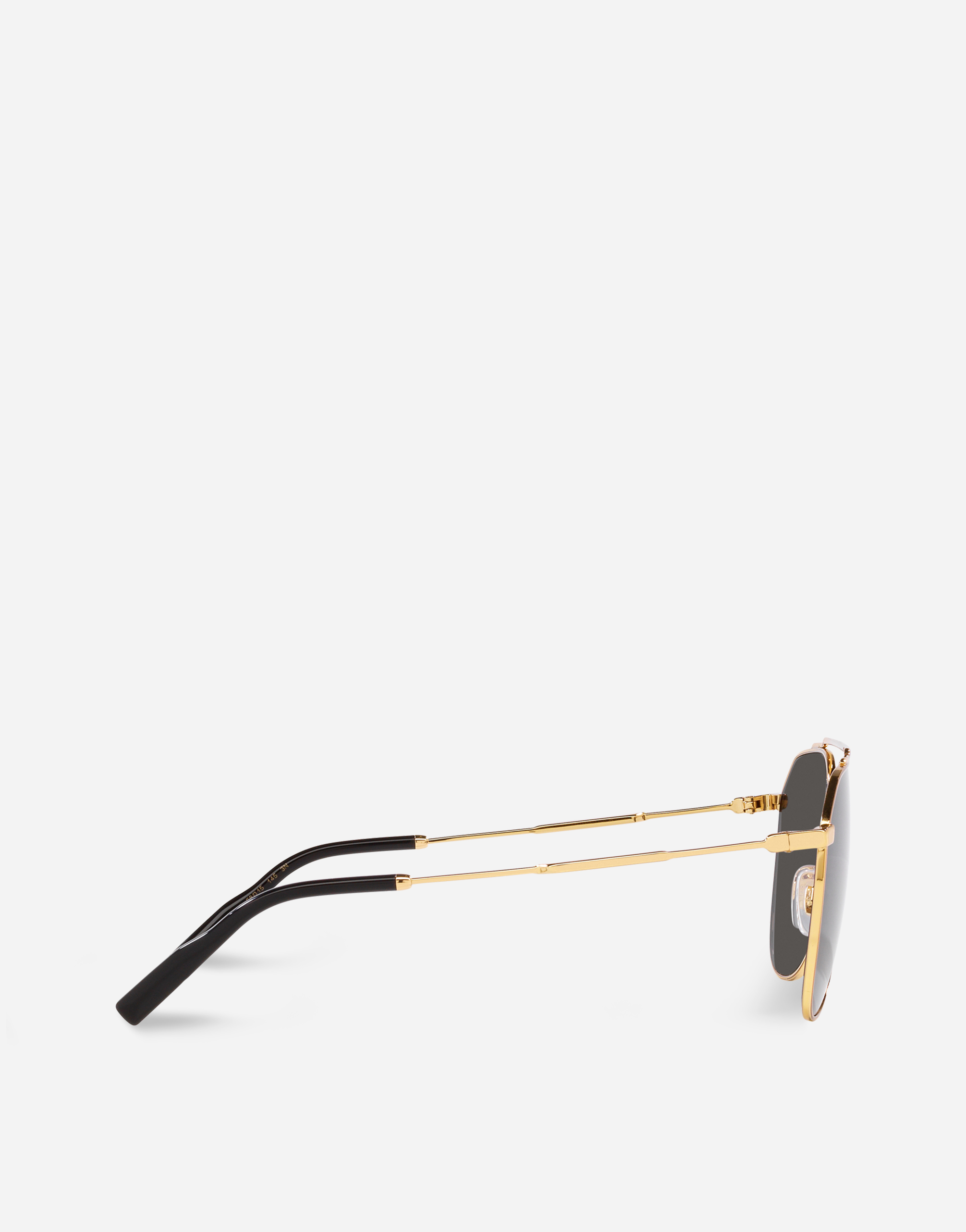 Shop Dolce & Gabbana Diagonal Cut Sunglasses In Gold