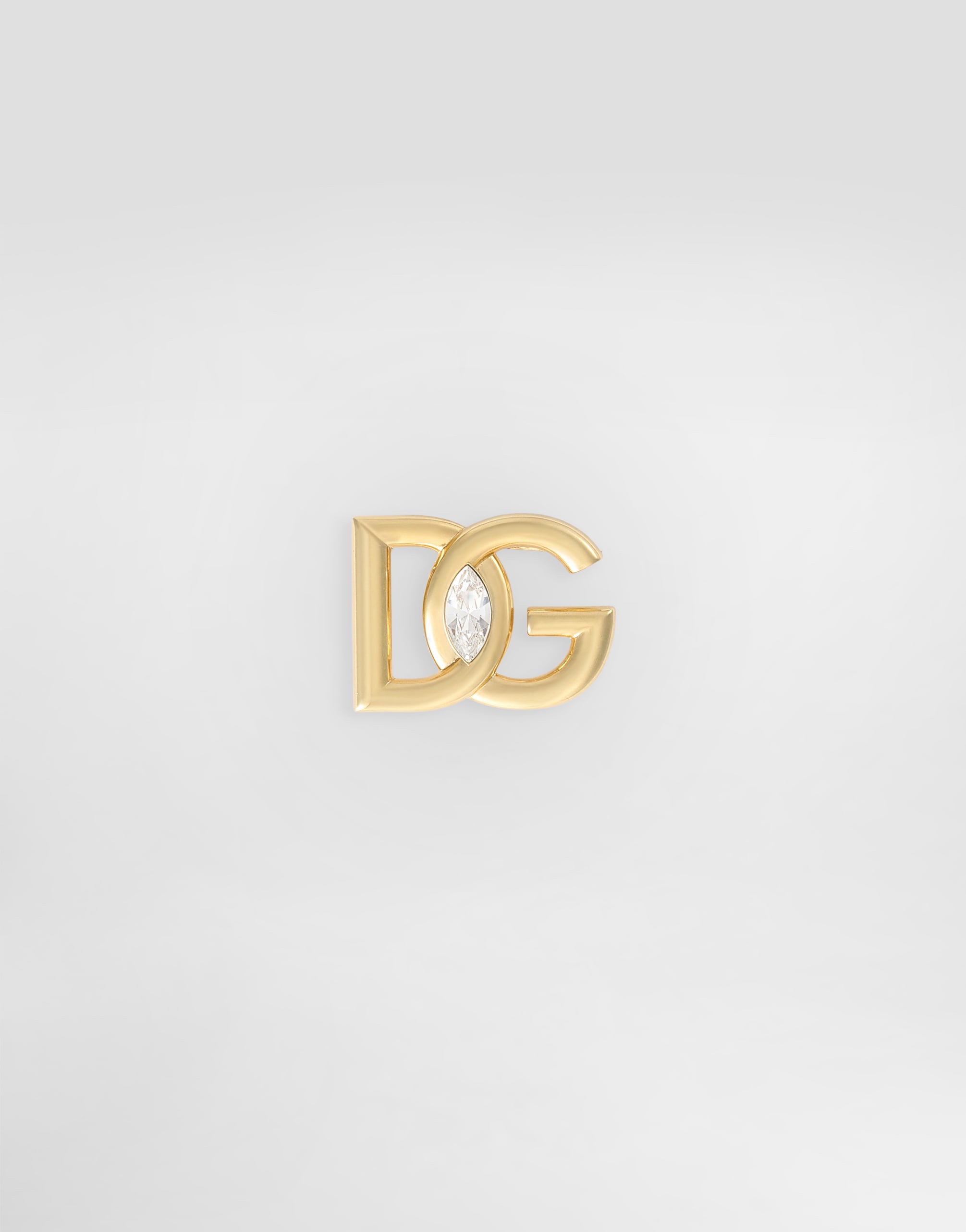 Rhinestone logo brooch in Gold for Men | Dolce&Gabbana®