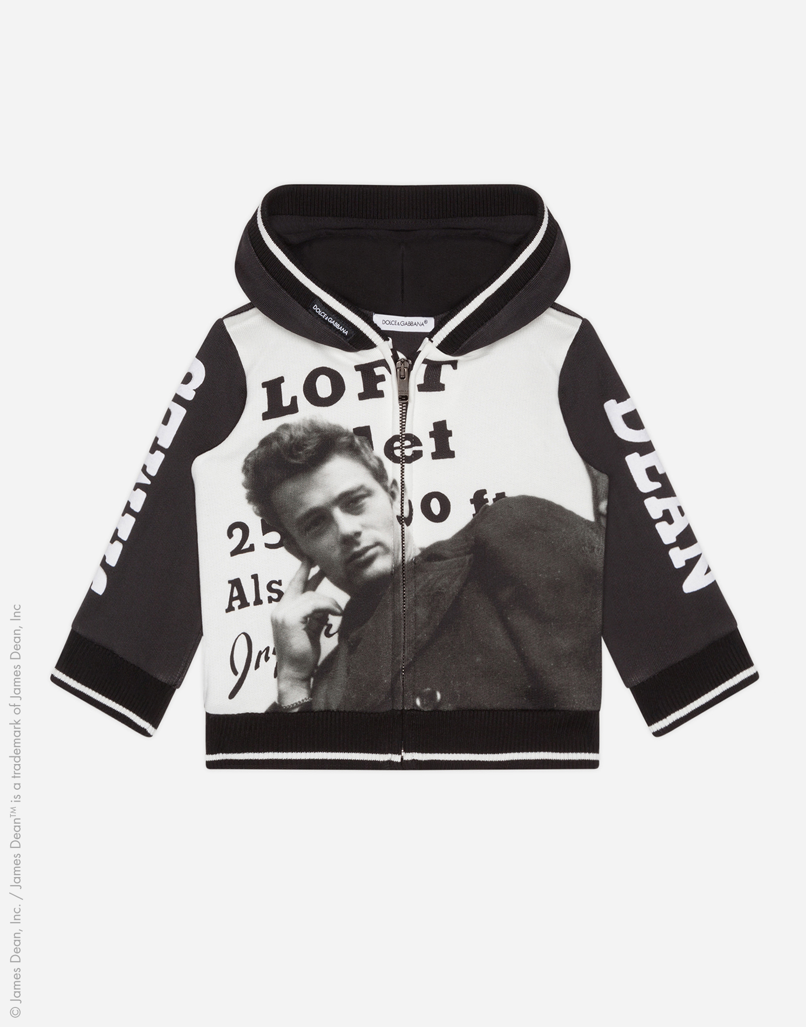 Jersey hoodie with james dean print
