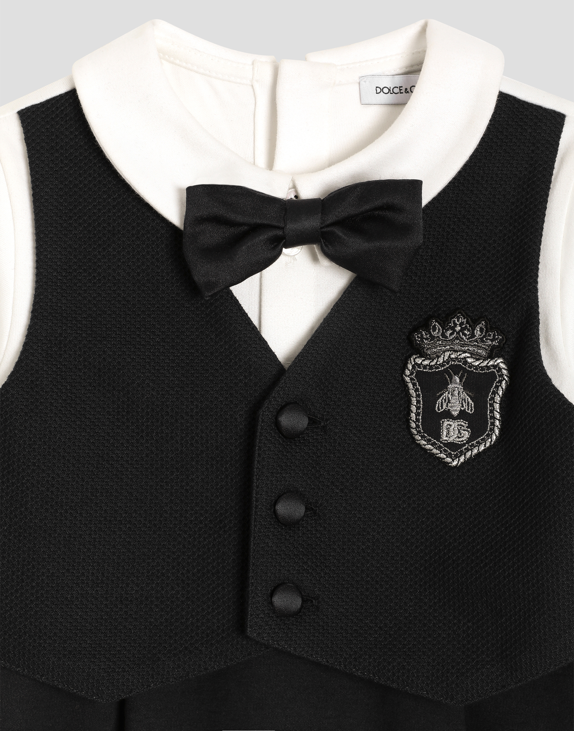  Dolce & Gabbana Dolce & Gabbana Interlock And Jersey Romper With Embroidery - Man Gift Sets And Babygrows Multi-colored 12/18 Months 