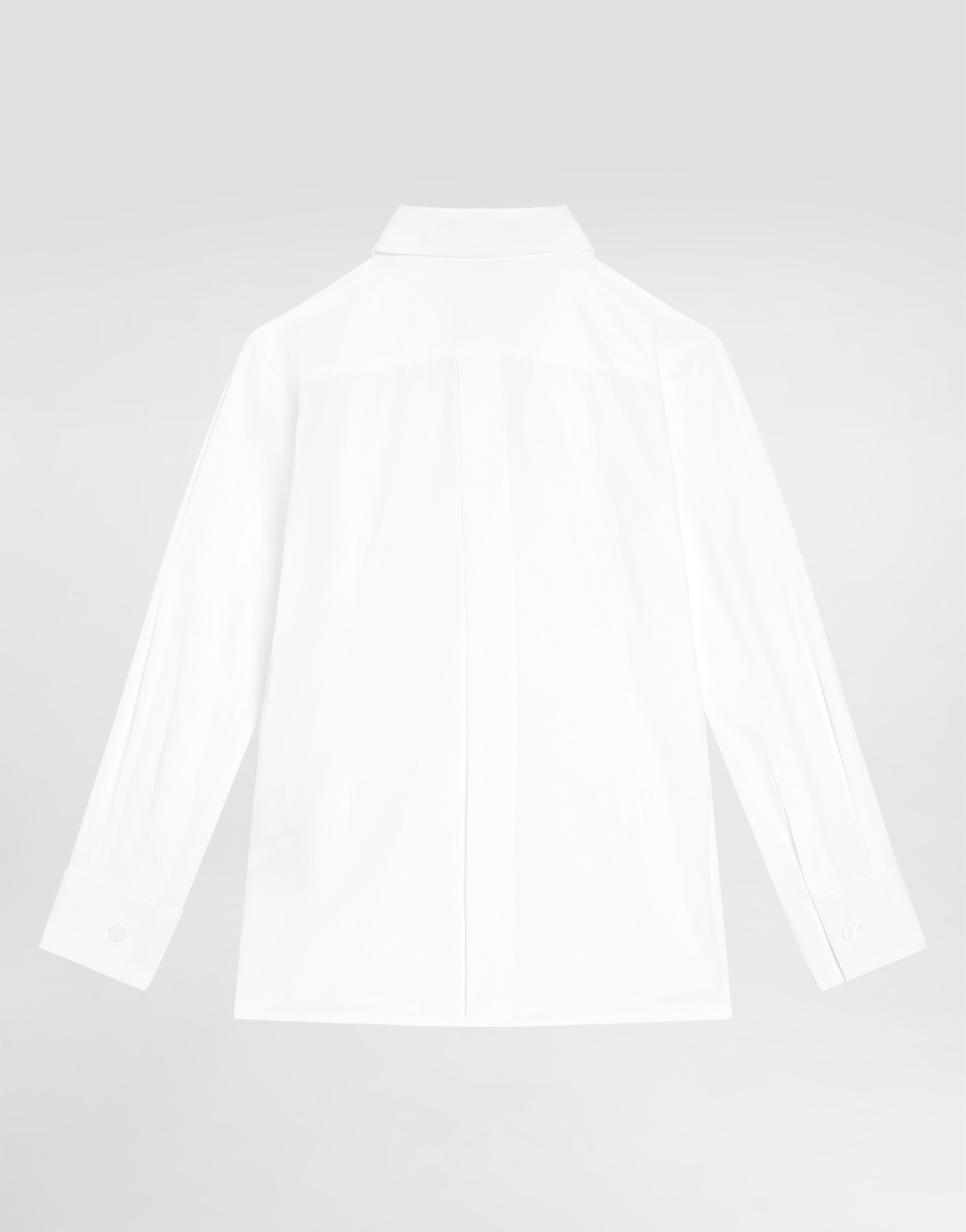 Poplin shirt with shirt-front detail