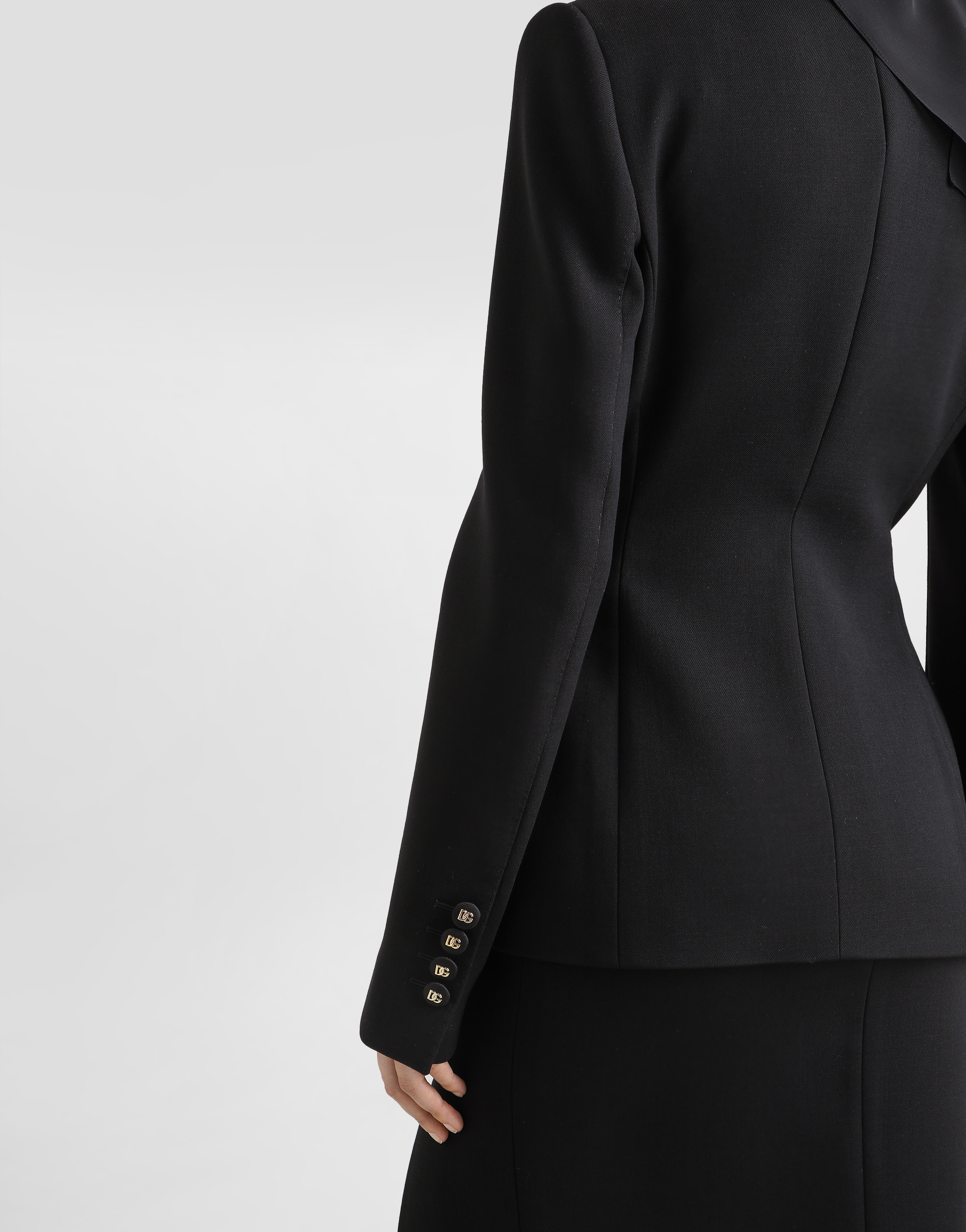 Dolce & Gabbana Dolce Single Breasted Wool Jacket In Black