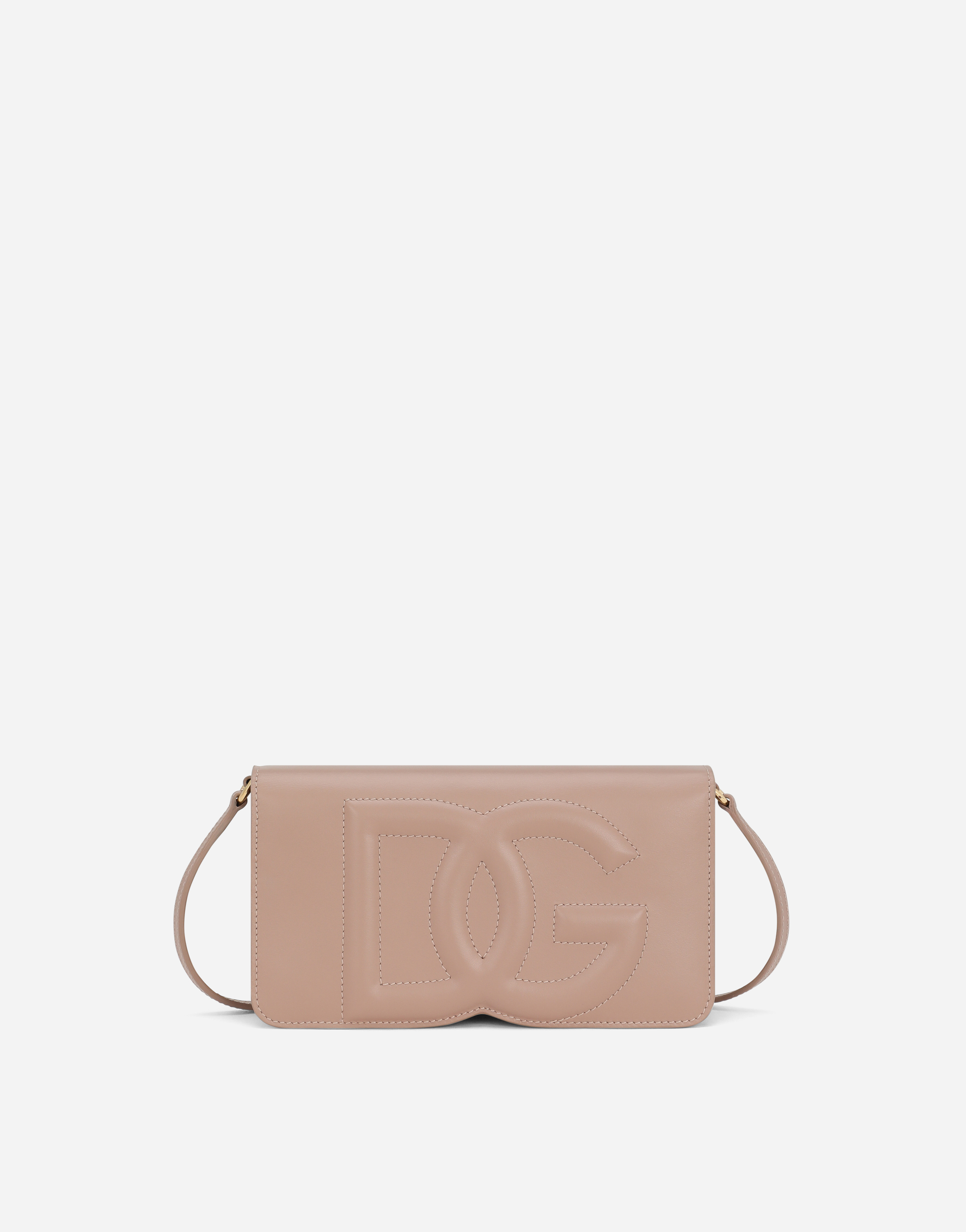 Dolce & Gabbana Dg Logo Phone Bag In Pale Pink